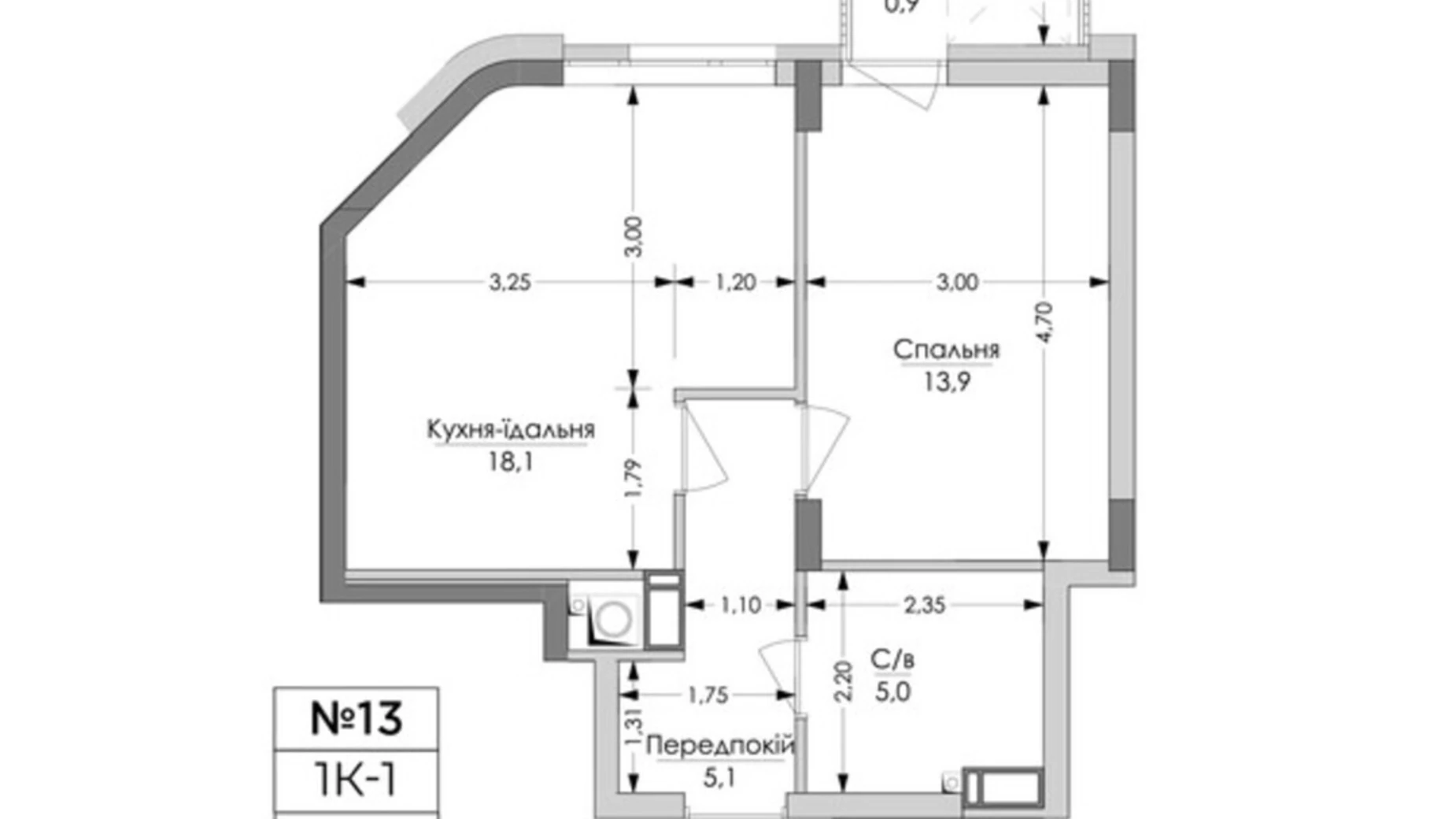 Продается 1-комнатная квартира 43.1 кв. м в Львове, ул. Вячеслава Липинского - фото 2