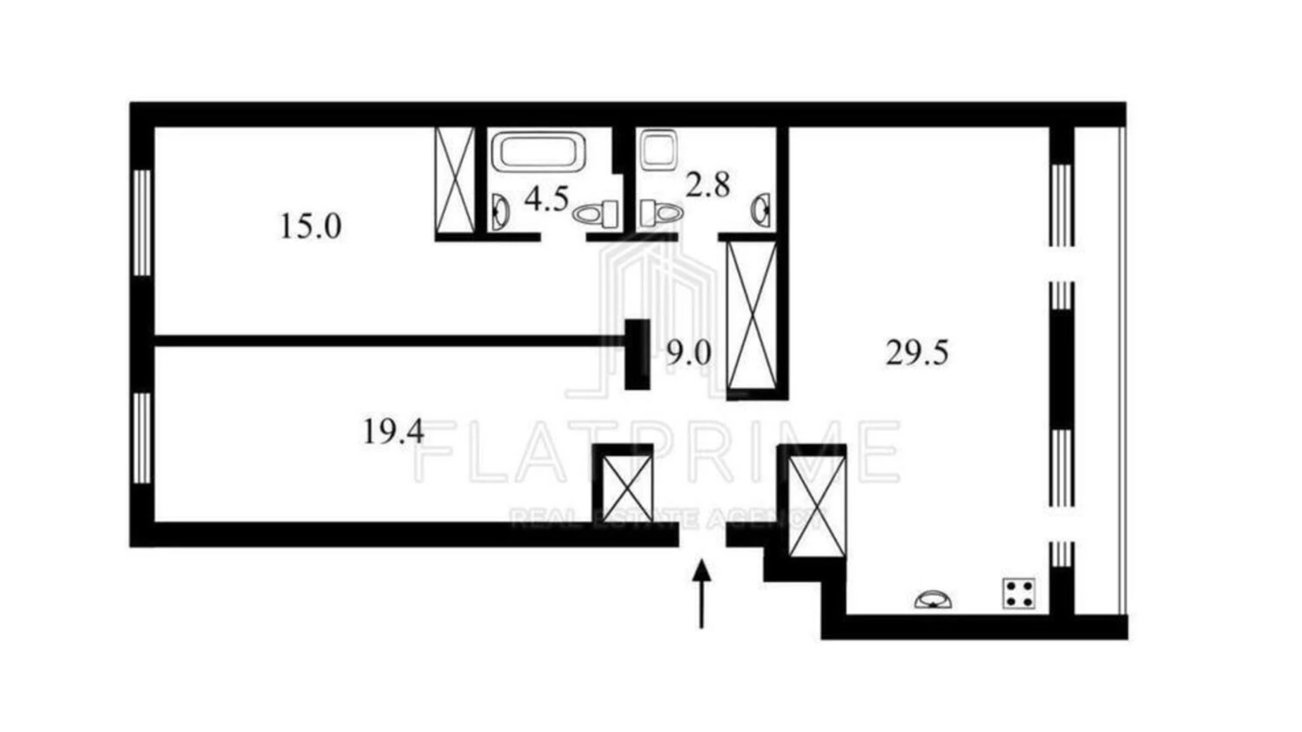 Продается 2-комнатная квартира 85 кв. м в Киеве, ул. Набережно-Рыбальская дорога, 3 - фото 4
