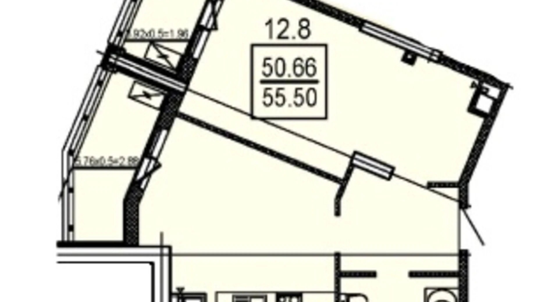 Продается 1-комнатная квартира 55.5 кв. м в Одессе, ул. Дача Ковалевского, 5 - фото 2