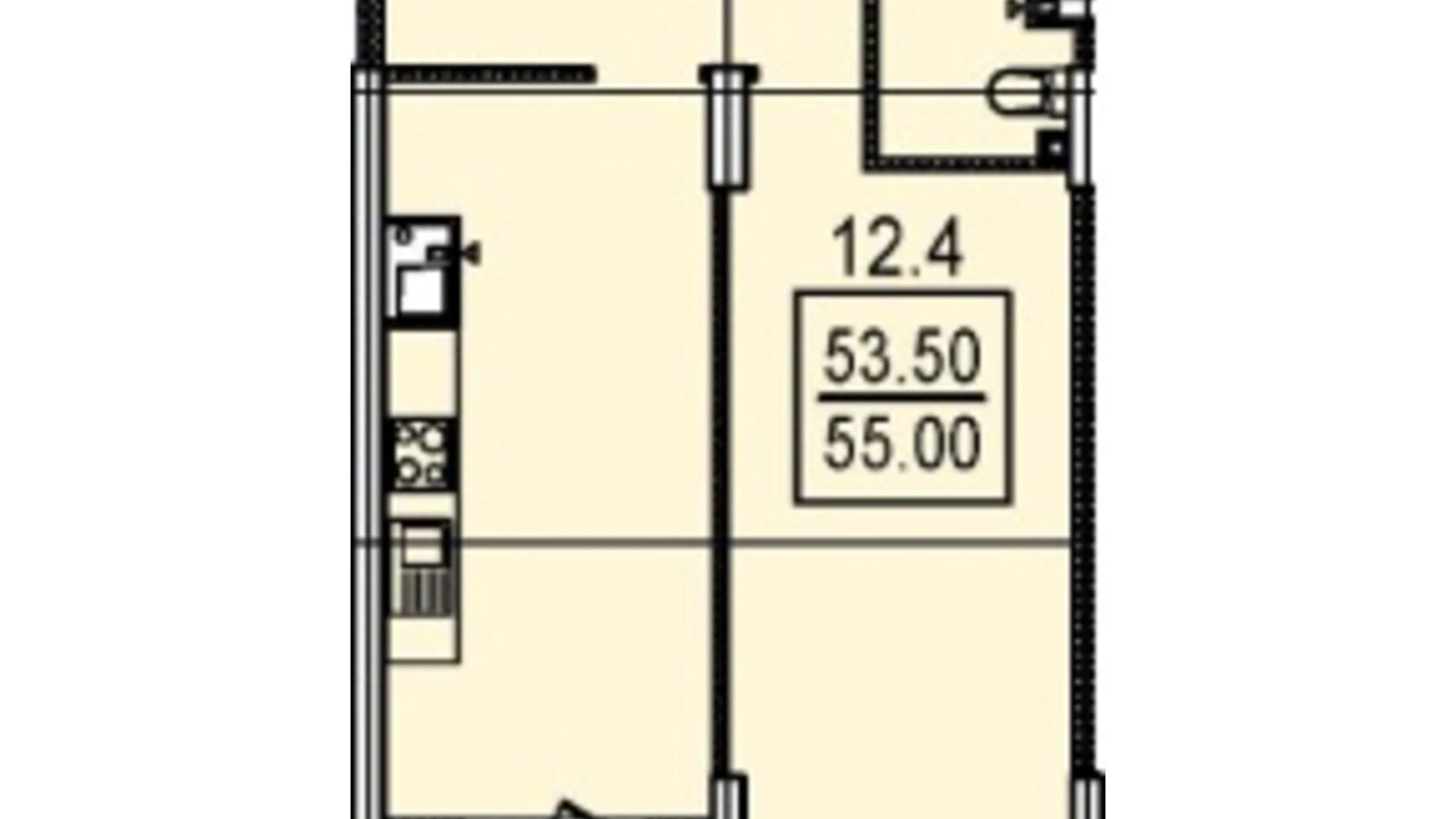 Продается 1-комнатная квартира 55 кв. м в Одессе, ул. Дача Ковалевского, 5 - фото 2
