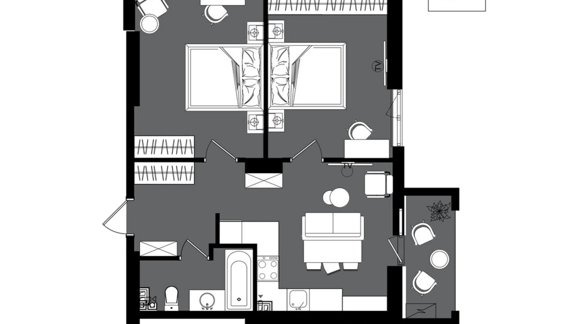 Продается 2-комнатная квартира 59.37 кв. м в Одессе, ул. Дача Ковалевского, 5 - фото 2