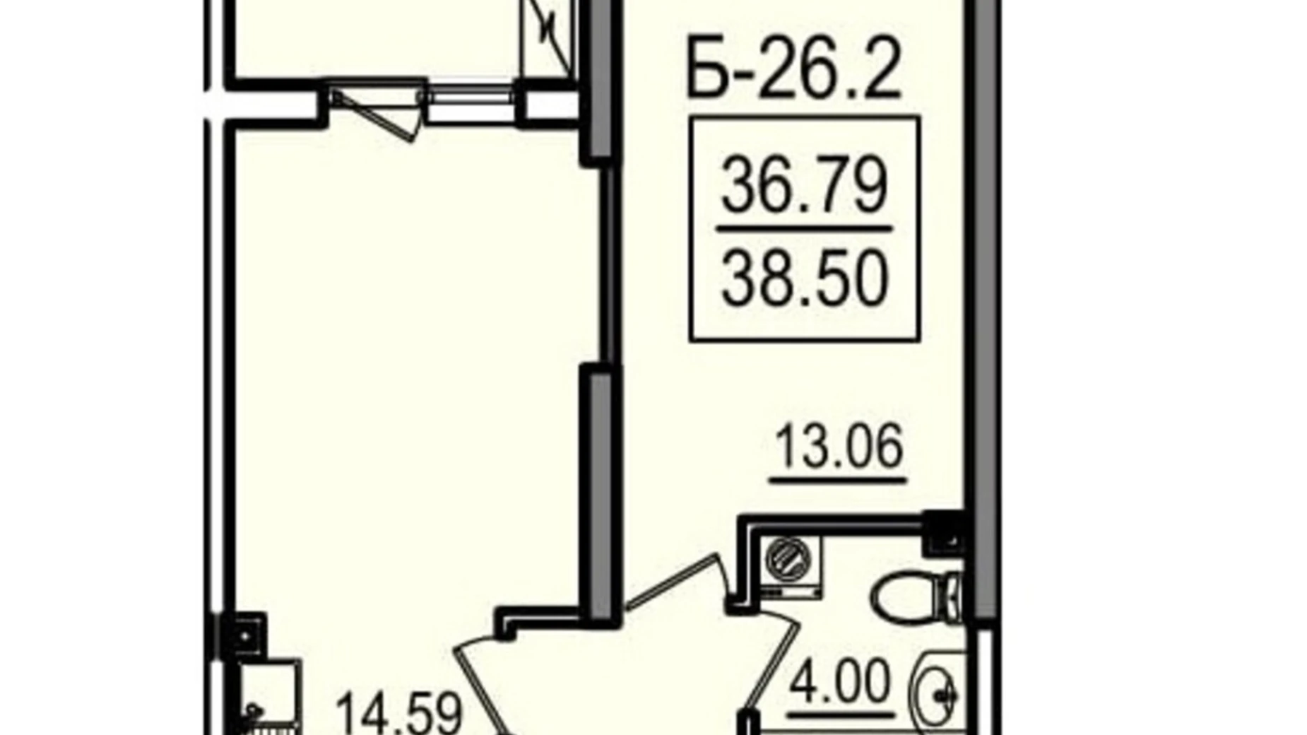 Продается 1-комнатная квартира 38.5 кв. м в Одессе, ул. Дача Ковалевского, 5 - фото 2