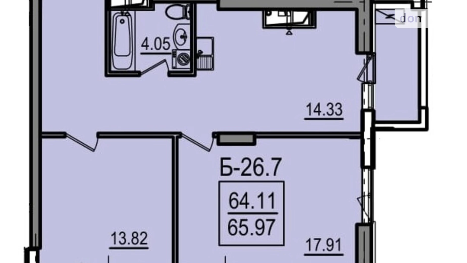 Продается 2-комнатная квартира 65.97 кв. м в Одессе, ул. Дача Ковалевского, 5 - фото 2