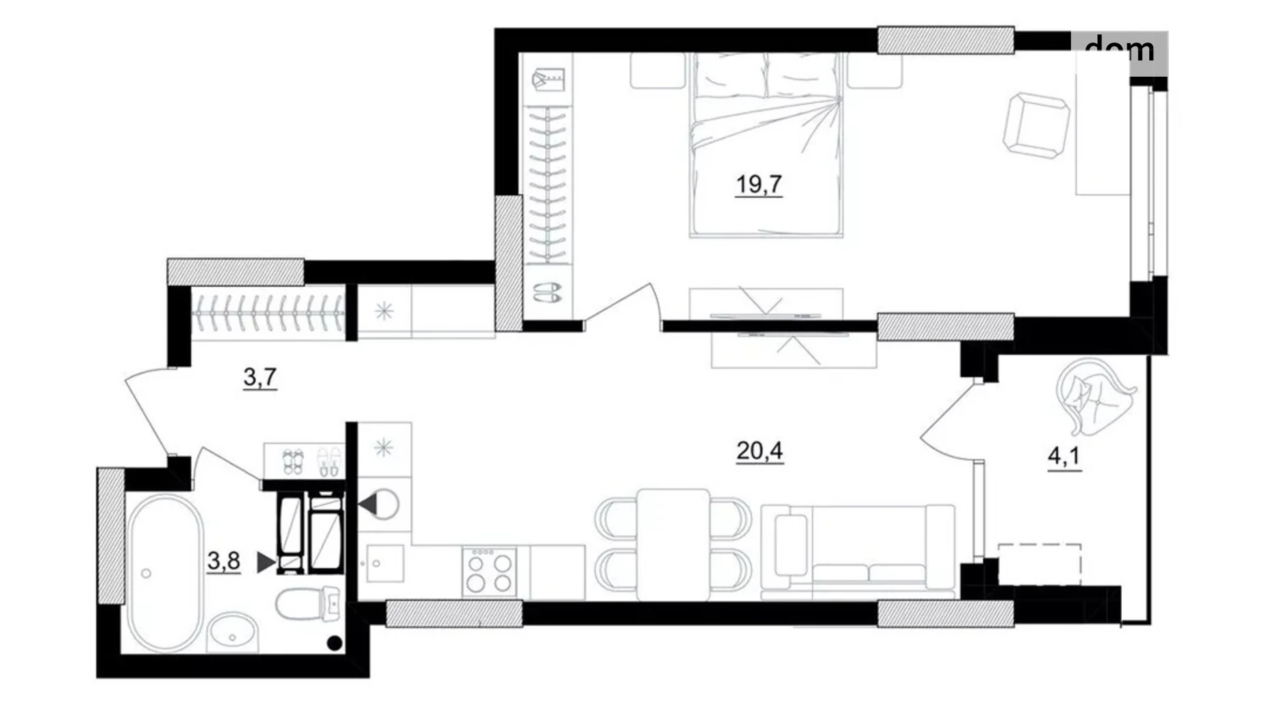 Продается 1-комнатная квартира 49.7 кв. м в Киеве, ул. Березняковская, 29 - фото 2
