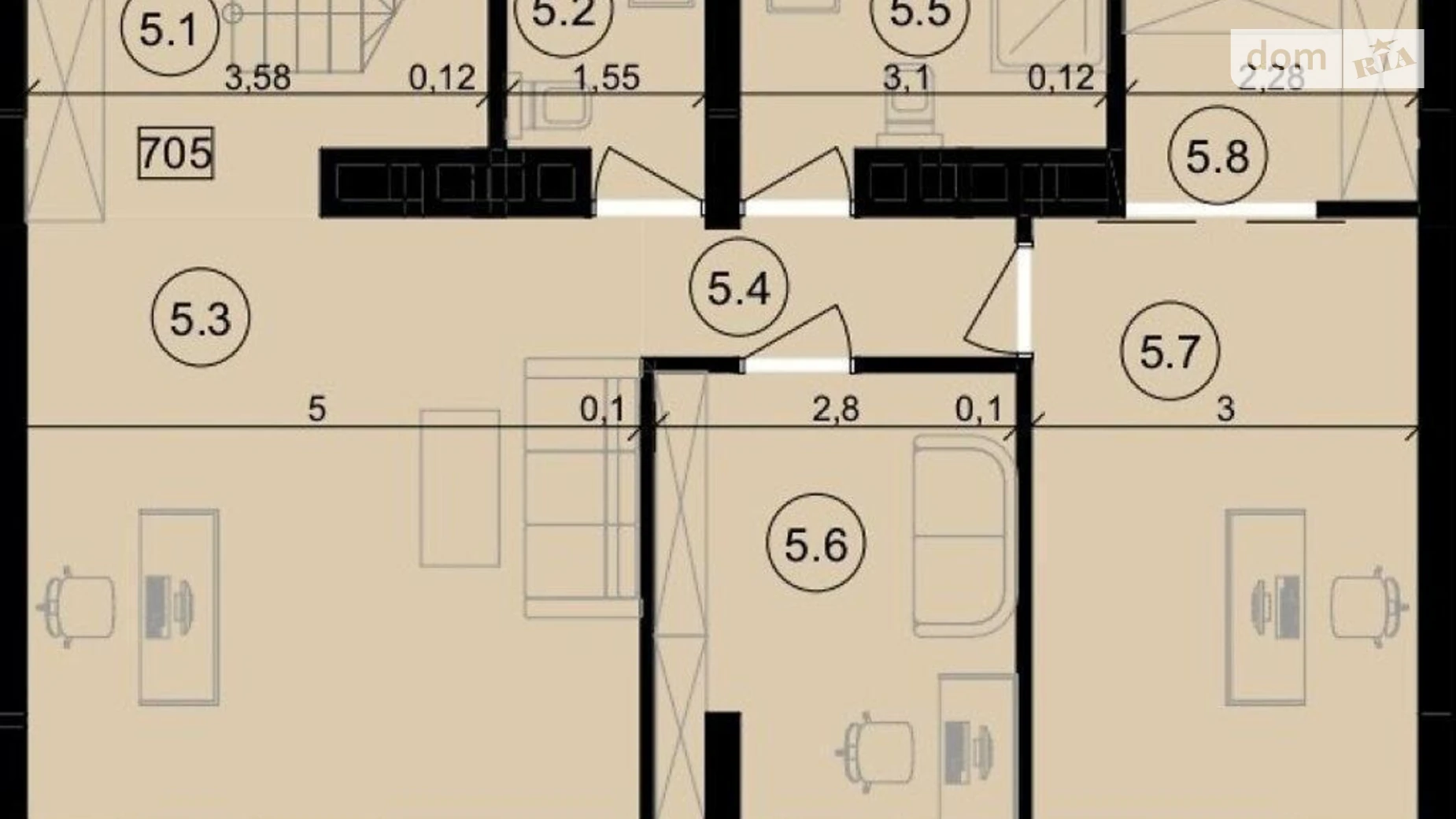 2-комнатная квартира 95 кв. м в Тернополе, цена: 70000 $ - фото 2