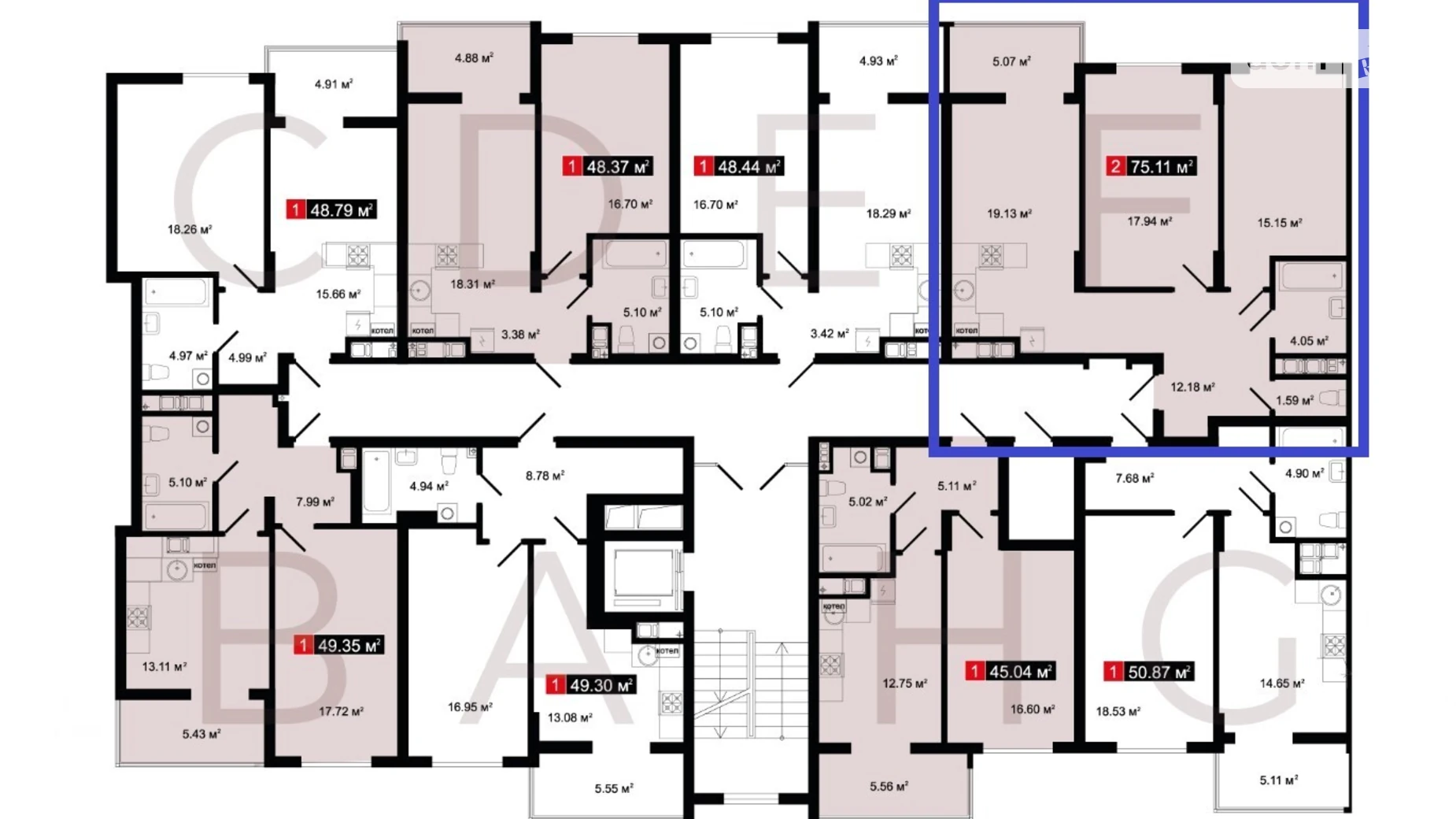 Продается 1-комнатная квартира 75.11 кв. м в Винниках, ул. Винная Гора, 7 - фото 3