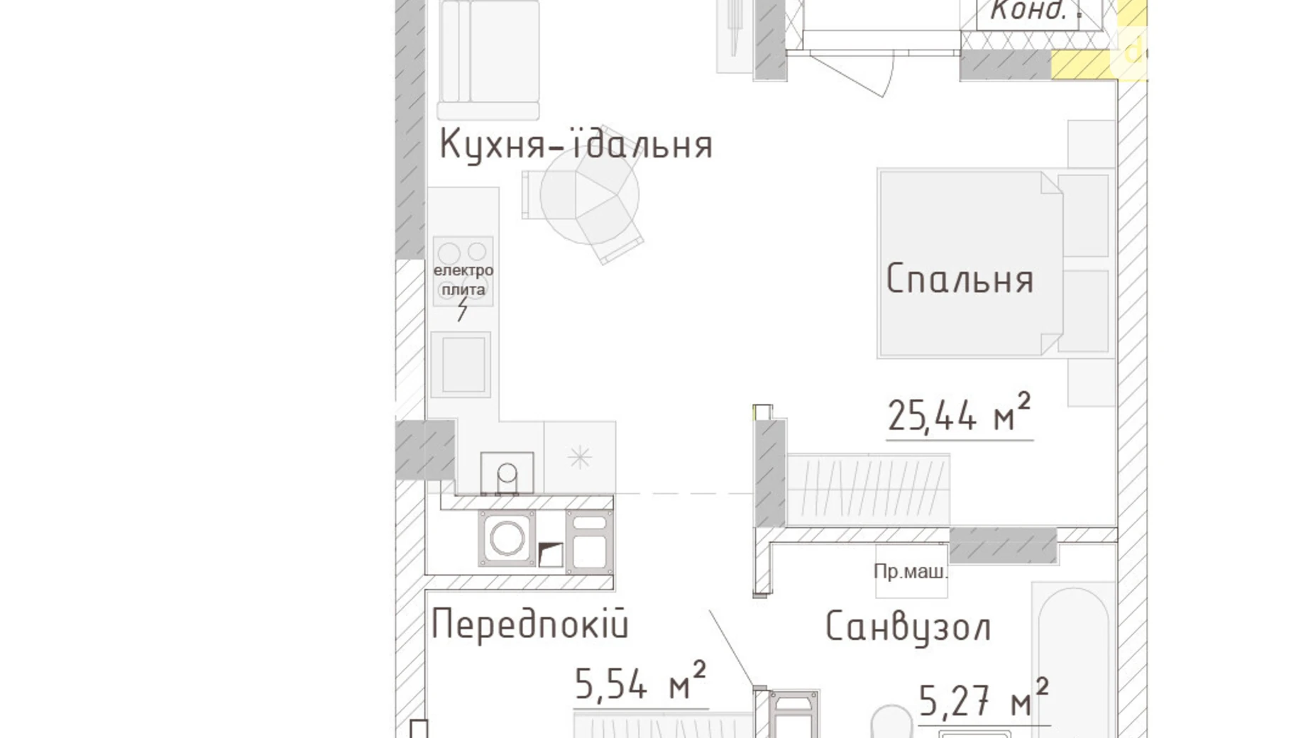 Продається 1-кімнатна квартира 38.42 кв. м у Бармаки, вул. Льонокомбінатівська - фото 4
