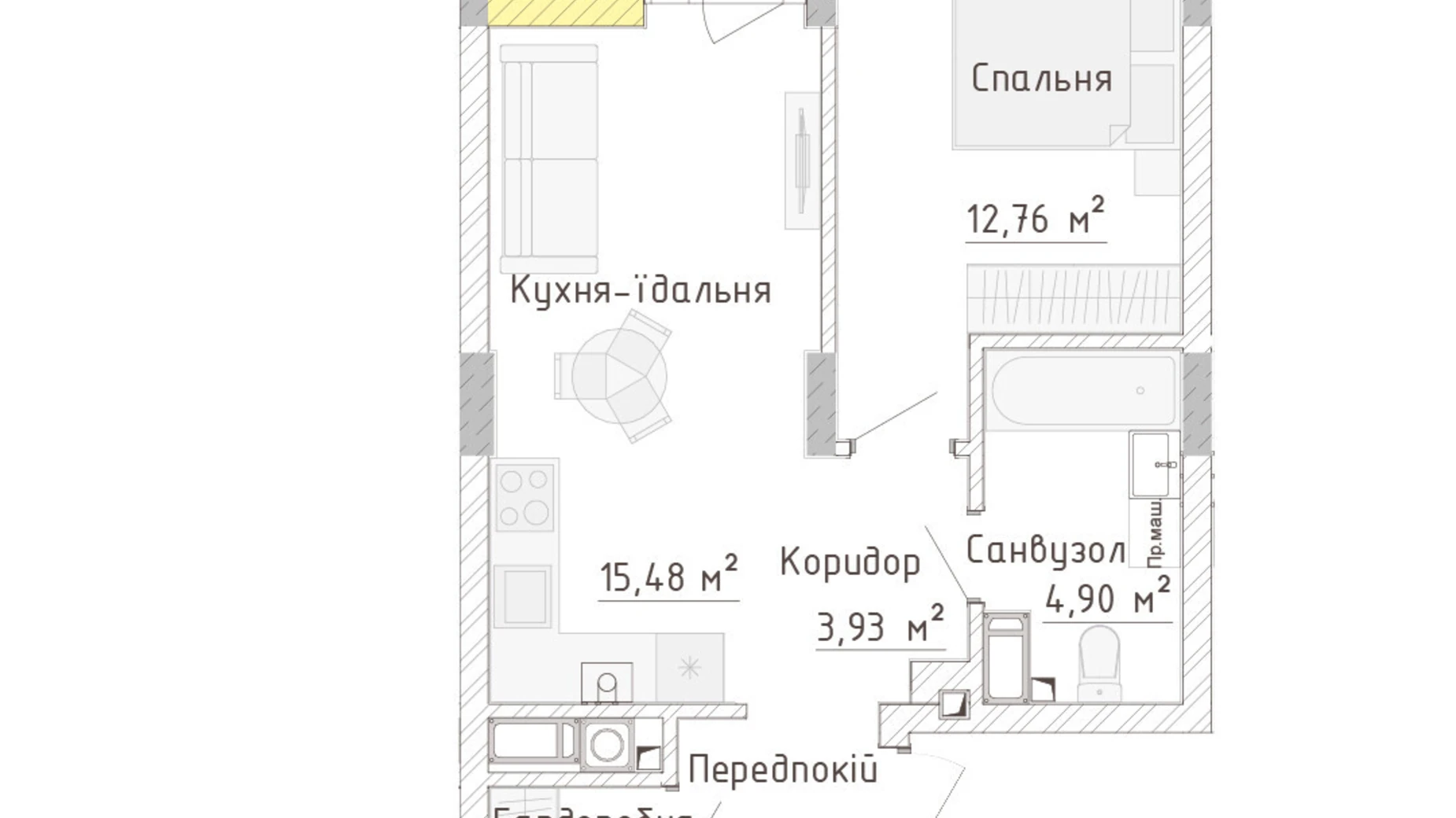 Продается 1-комнатная квартира 45.53 кв. м в Бармаках, ул. Ленокомбинатовская, 27 - фото 2