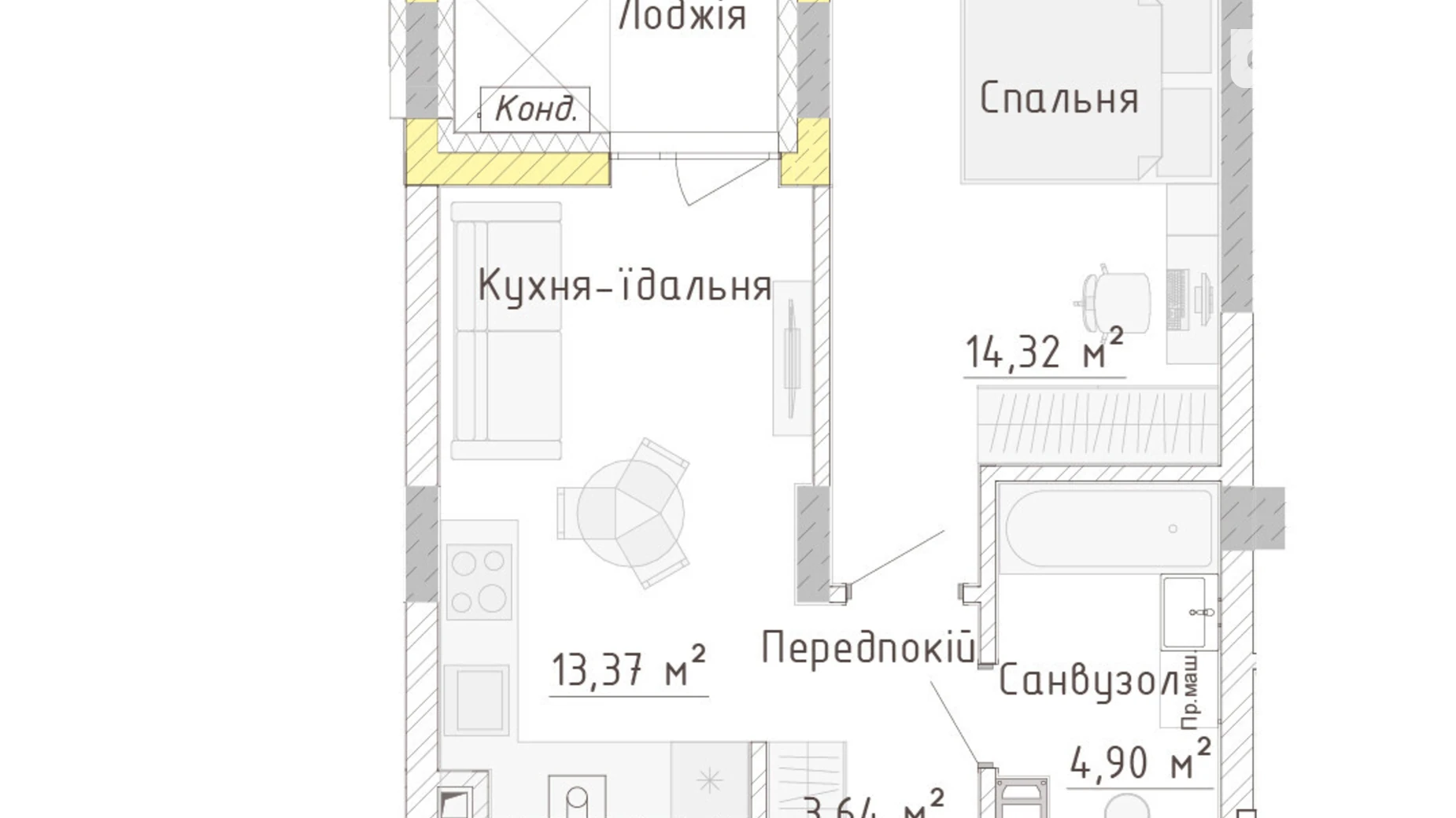 Продается 1-комнатная квартира 38.29 кв. м в Бармаках, ул. Ленокомбинатовская, 27 - фото 2