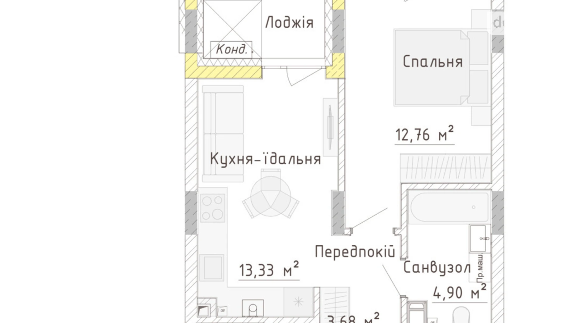 Продается 1-комнатная квартира 37.43 кв. м в Бармаках, ул. Ленокомбинатовская, 27 - фото 2