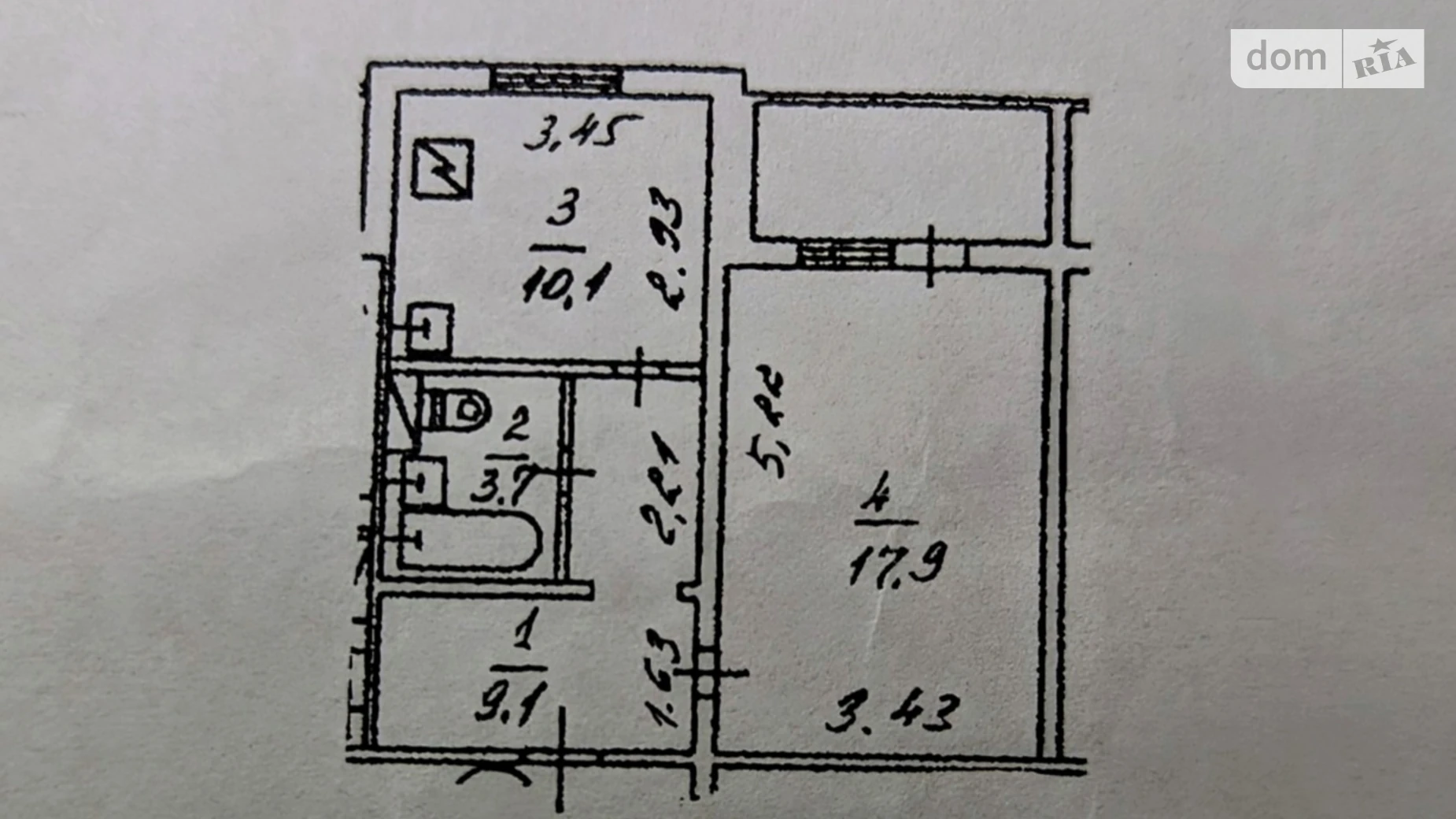 Продается 1-комнатная квартира 43.2 кв. м в Киеве, ул. Драгоманова, 12А - фото 2