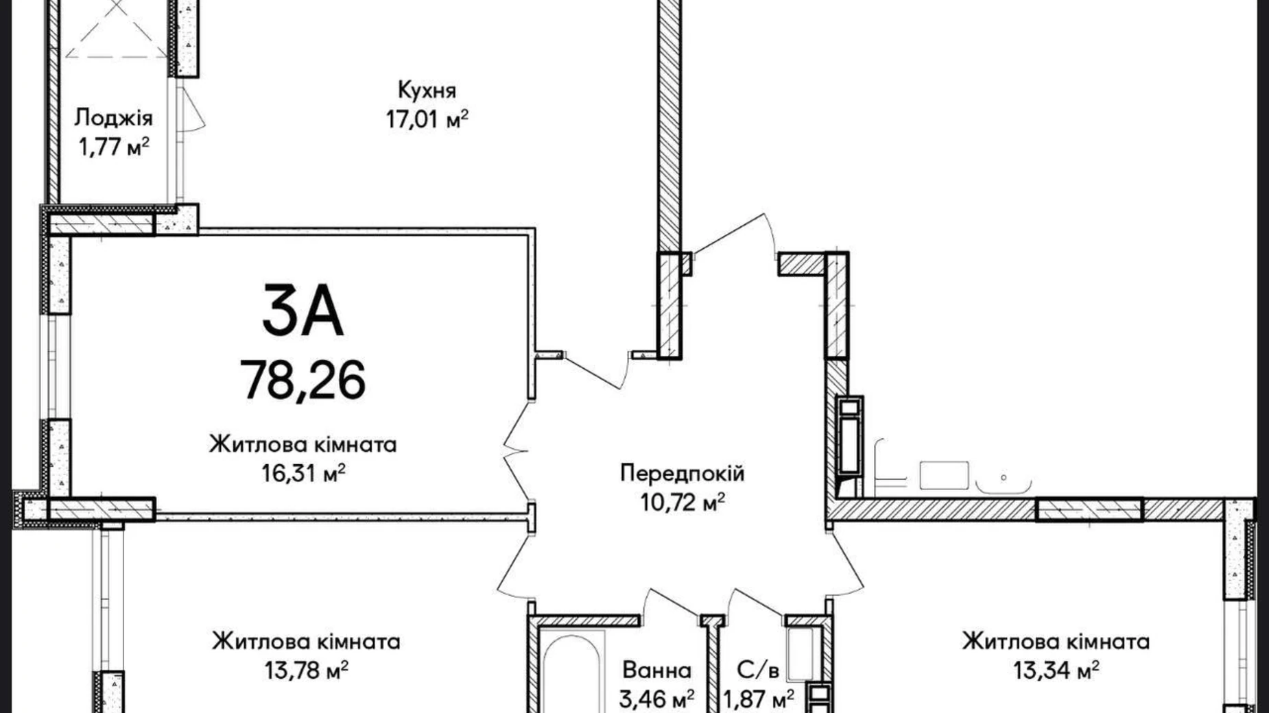 Продається 3-кімнатна квартира 80 кв. м у Ірпені, вул. Кобилянської Ольги, 1/18 - фото 2