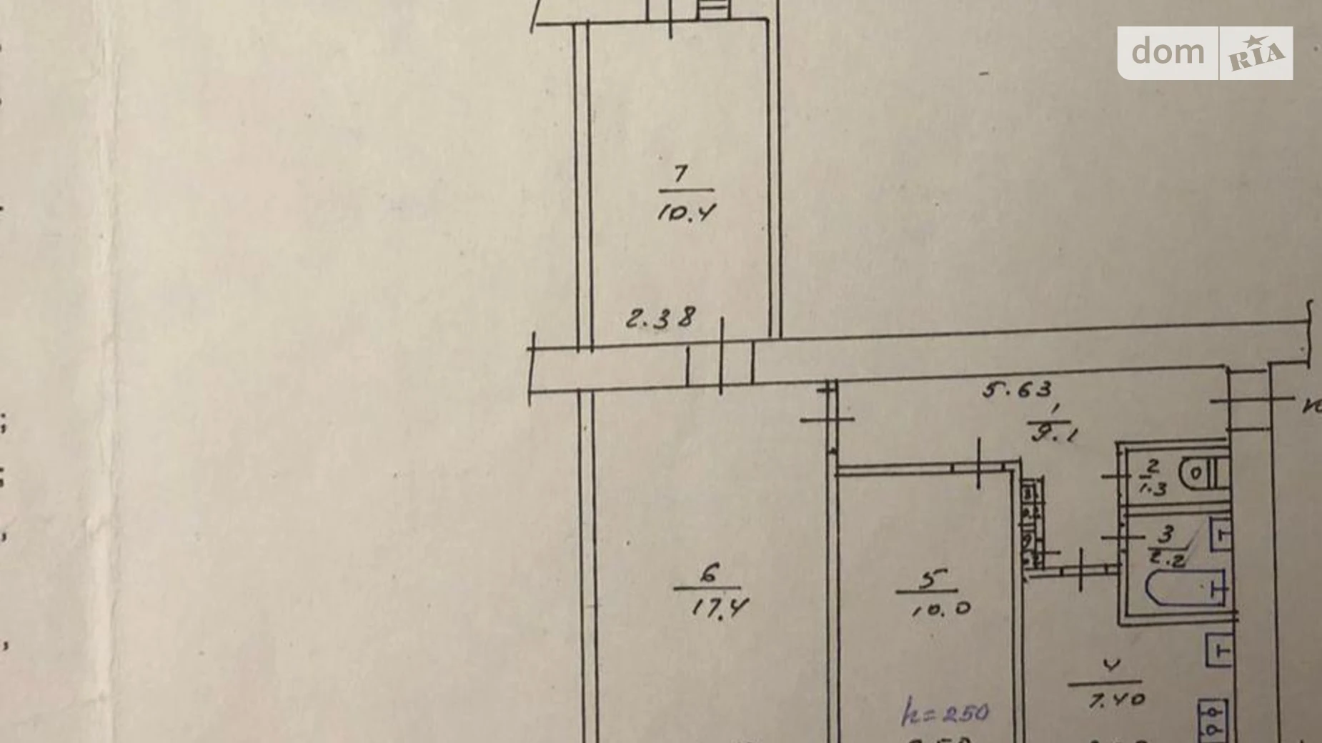 Продається 3-кімнатна квартира 59.2 кв. м у Полтаві, вул. Європейська, 54 - фото 2