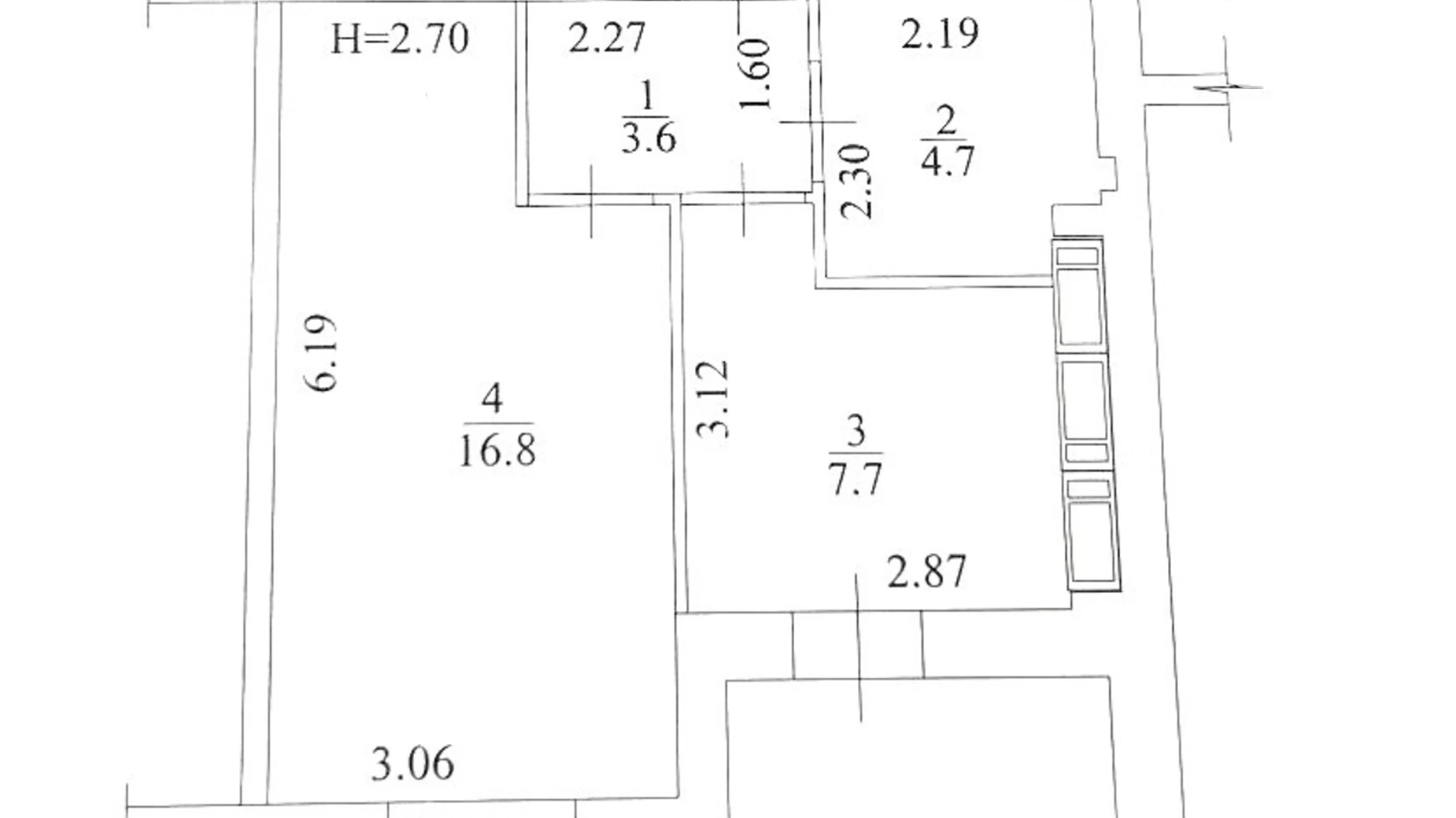 Продается 1-комнатная квартира 37.2 кв. м в Харькове, ул. Борткевича, 11 - фото 3