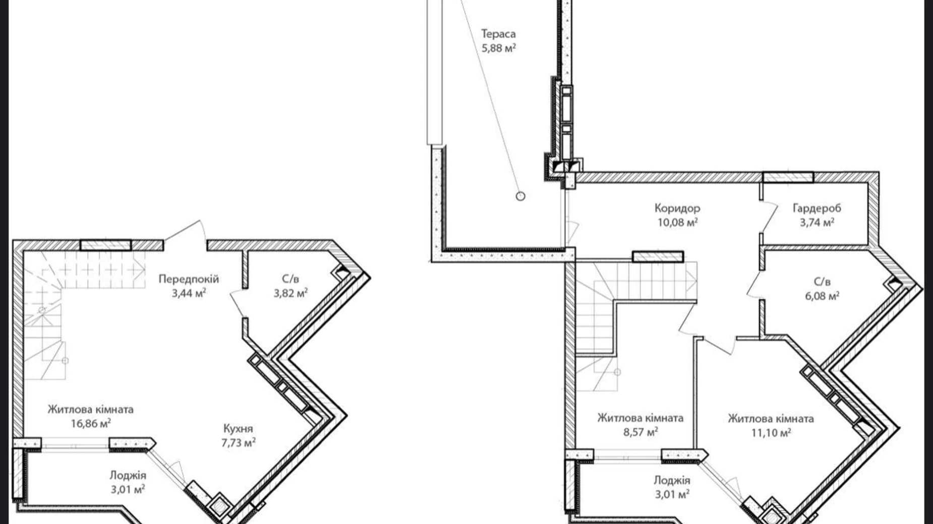 Продается 3-комнатная квартира 84 кв. м в Ирпене, ул. Ольги Кобылянской(Достоевского), 1В/23 - фото 2