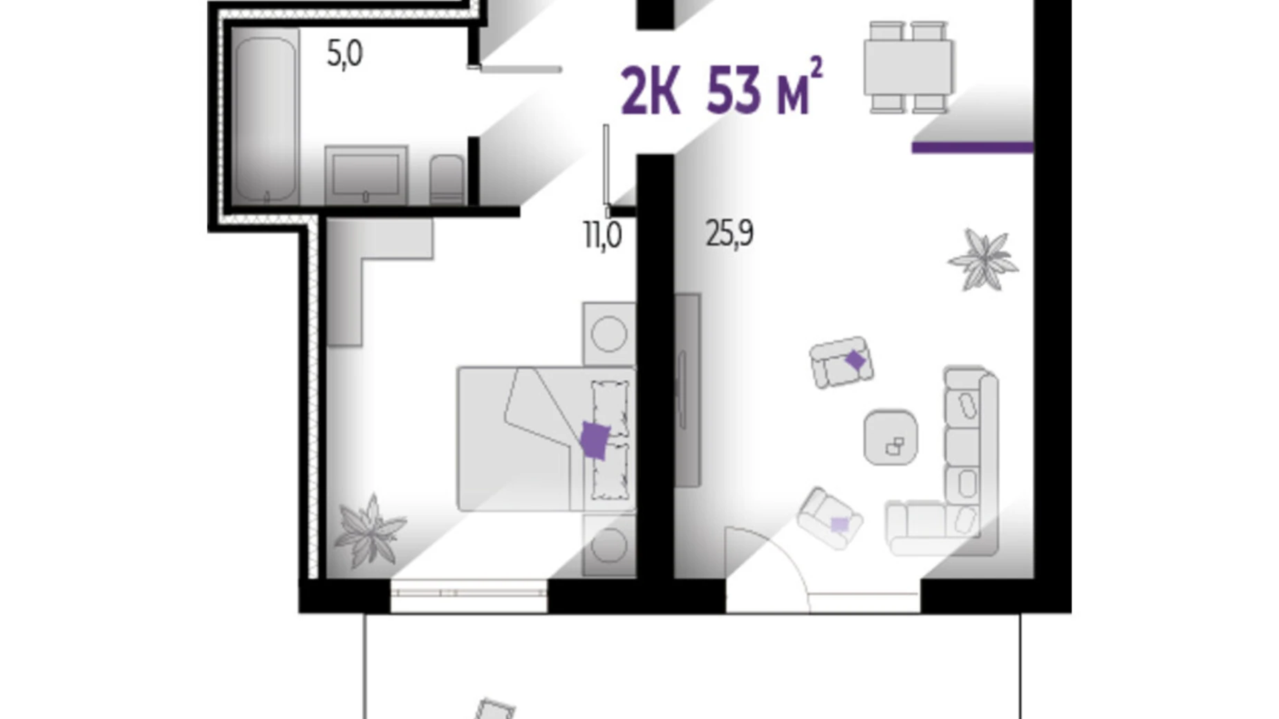 Продается 2-комнатная квартира 54.7 кв. м в Волчинце, ул. Тараса Шевченко, 115 - фото 5