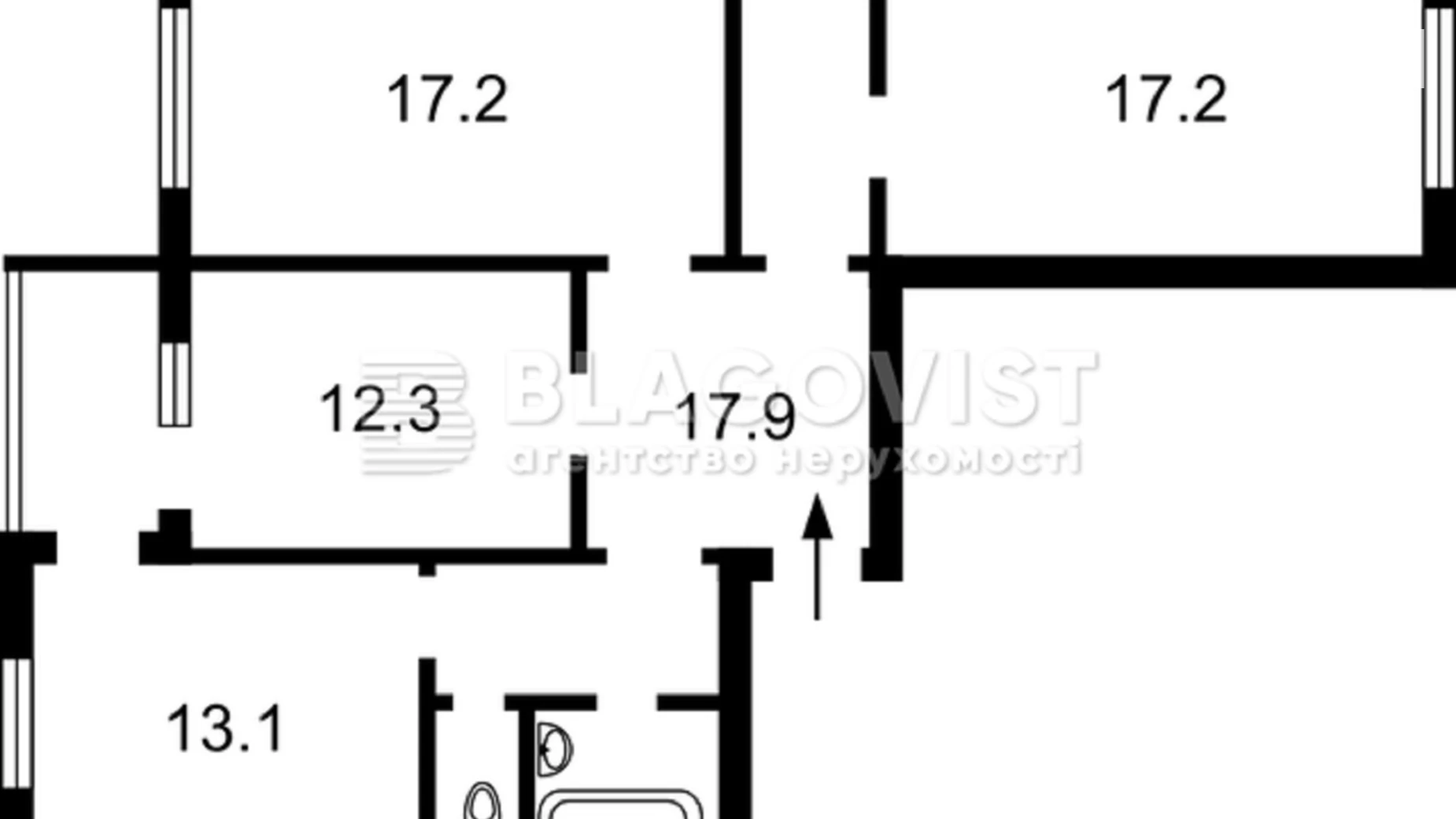 Продается 3-комнатная квартира 90 кв. м в, цена: 170000 $ - фото 2