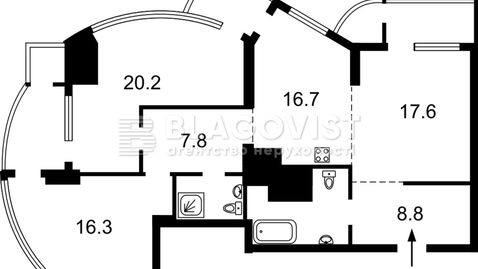 Продается 3-комнатная квартира 104 кв. м в Киеве, ул. Генерала Шаповала(Механизаторов), 2 - фото 2