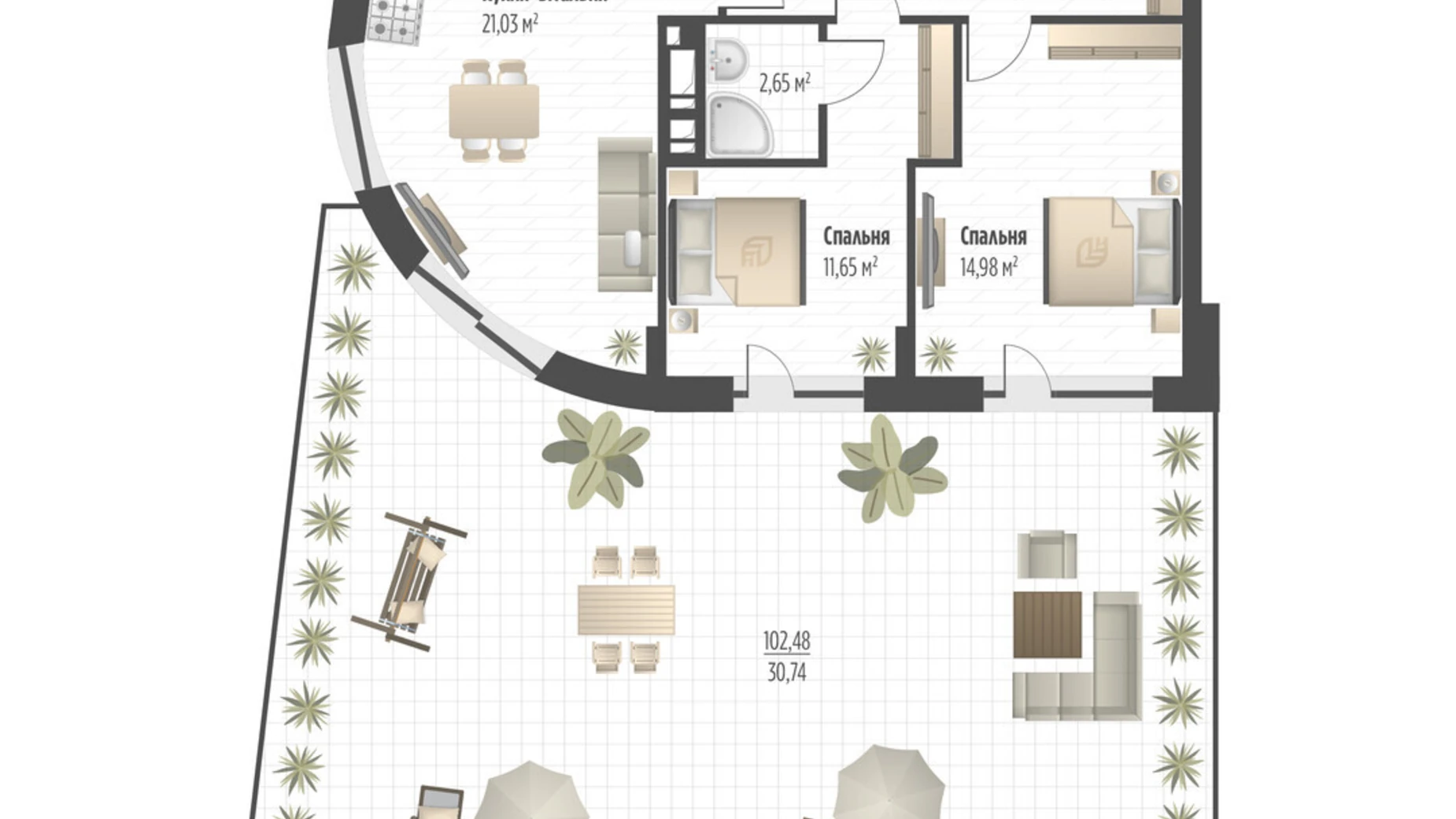 Продається 2-кімнатна квартира 98.08 кв. м у Львові, вул. Орлика, 52 - фото 5