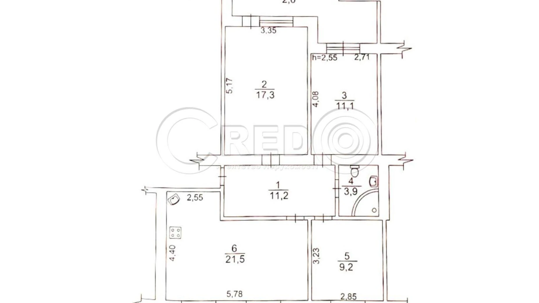 Продается 4-комнатная квартира 76.15 кв. м в Кривом Роге, ул. Виталия Матусевича(XXII Партсъезда), 4 - фото 4
