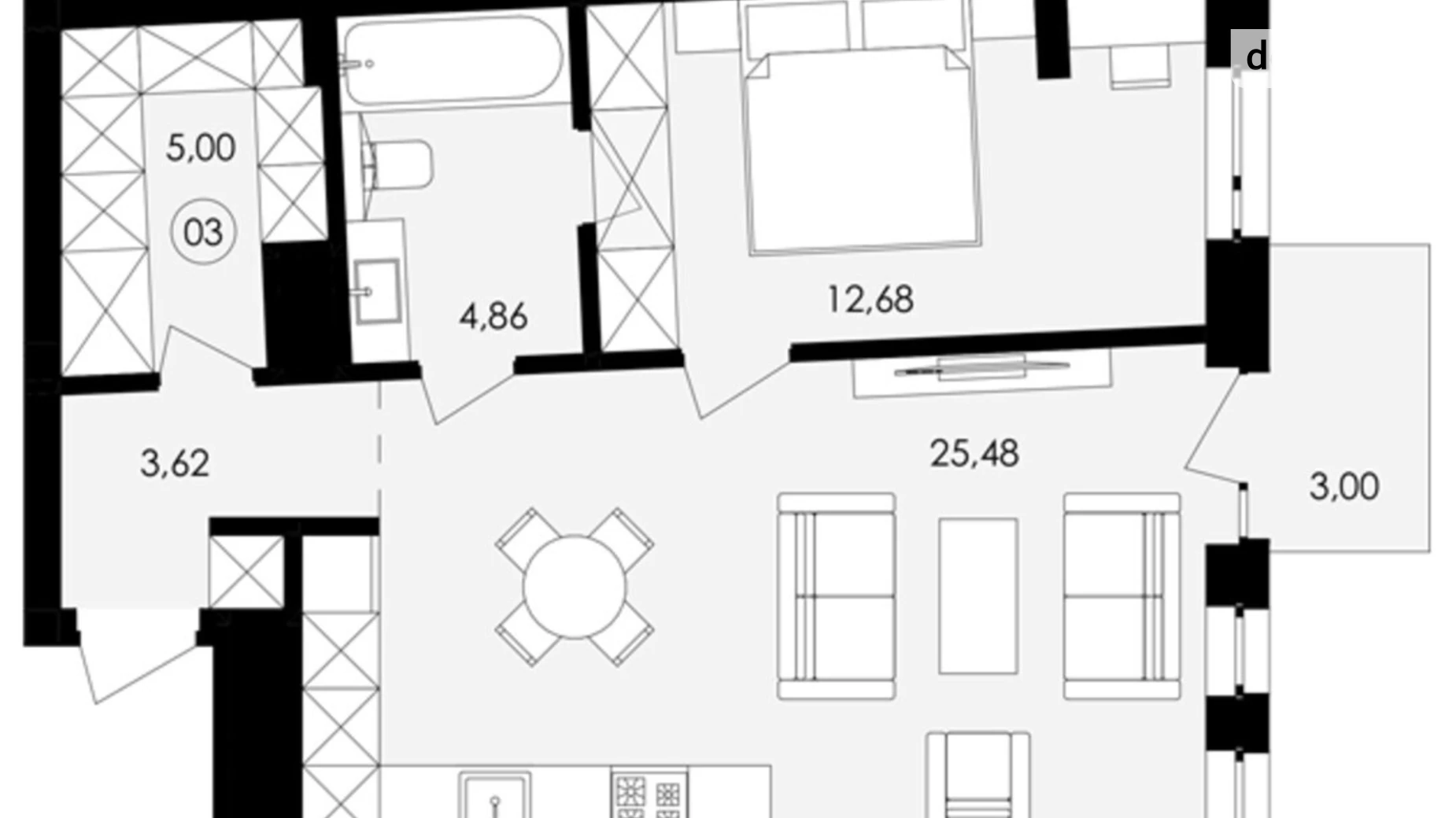 Продается 1-комнатная квартира 53.45 кв. м в Львове, ул. Замарстиновская, 76 - фото 2