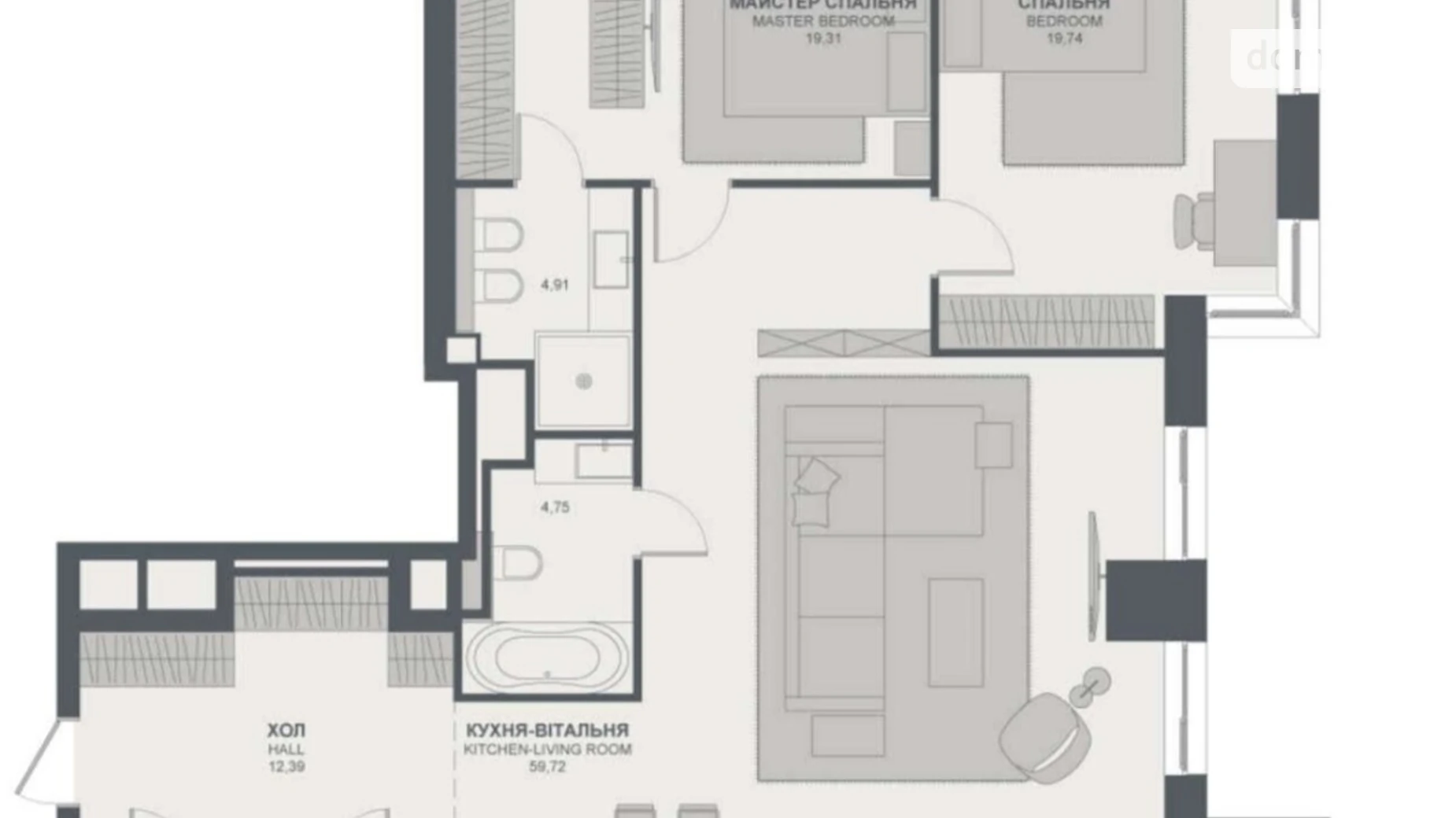 Продается 3-комнатная квартира 125.6 кв. м в Киеве, ул. Василия Тютюнника, 43 - фото 2