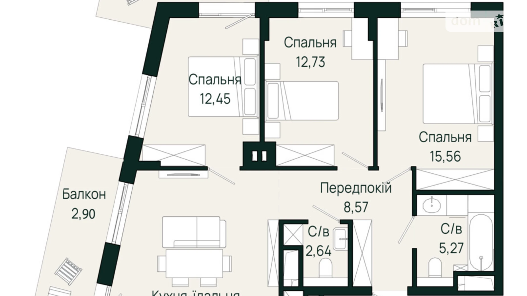 Продается 3-комнатная квартира 86.17 кв. м в Сокольниках, ул. Героев Крут - фото 2