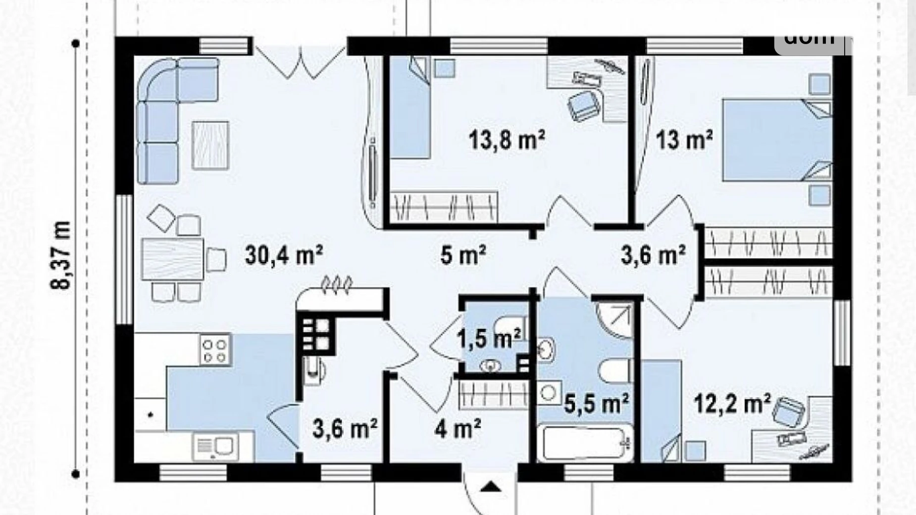 Продается одноэтажный дом 110 кв. м с мансардой, цена: 68000 $ - фото 2