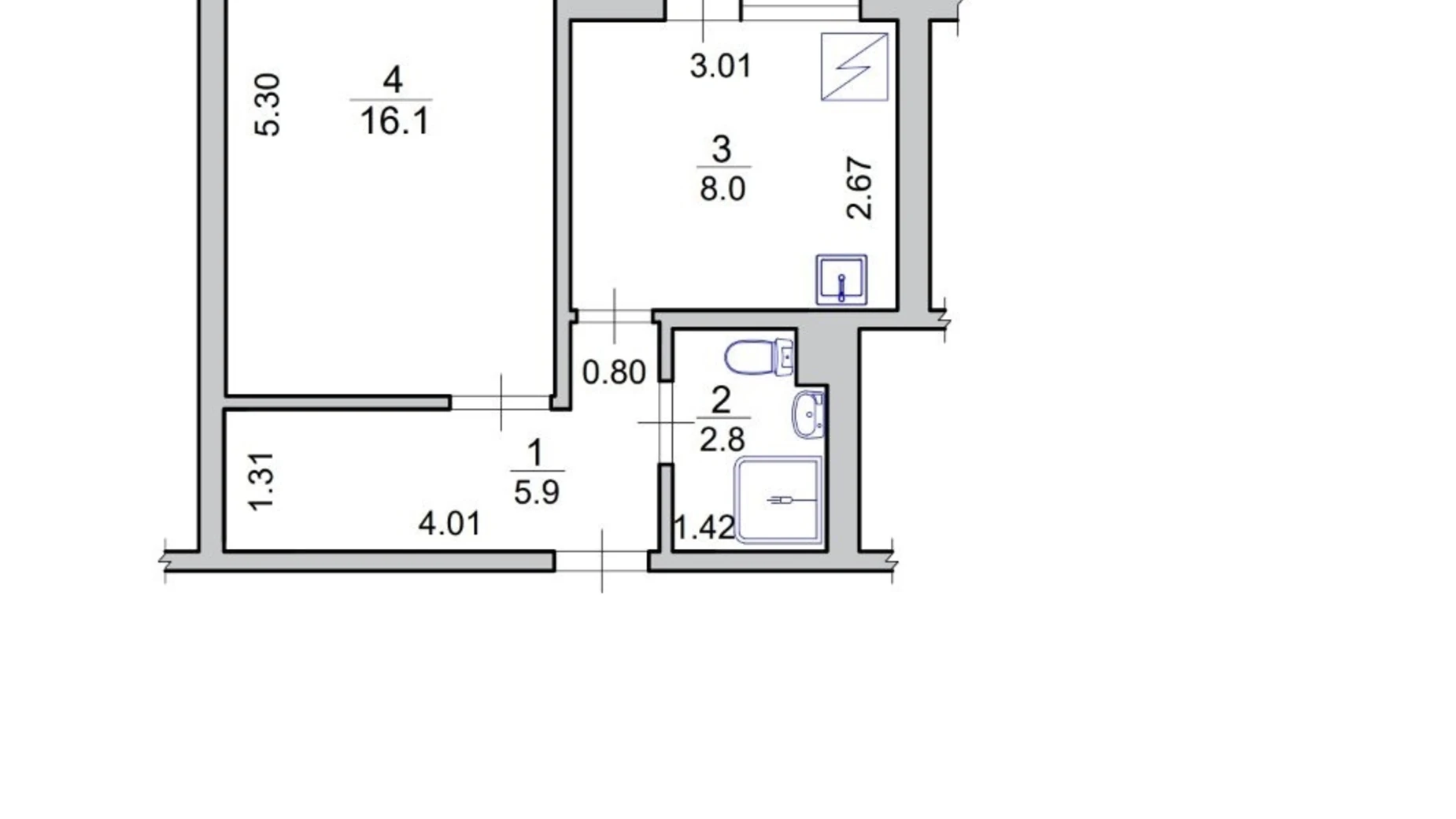 Продається 1-кімнатна квартира 33.48 кв. м у Києві, просп. Свободи, 30А - фото 3