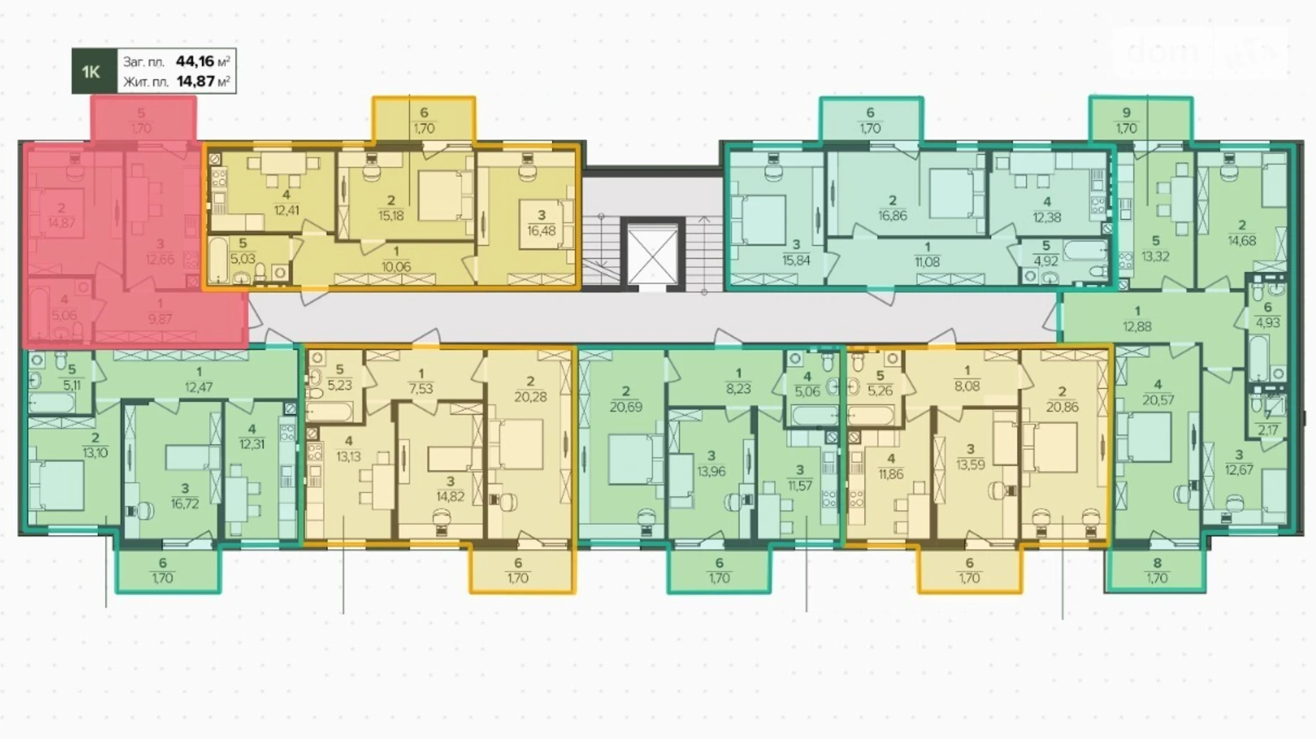 Продается 1-комнатная квартира 44.16 кв. м в Сокольниках, ул. Свободы - фото 2