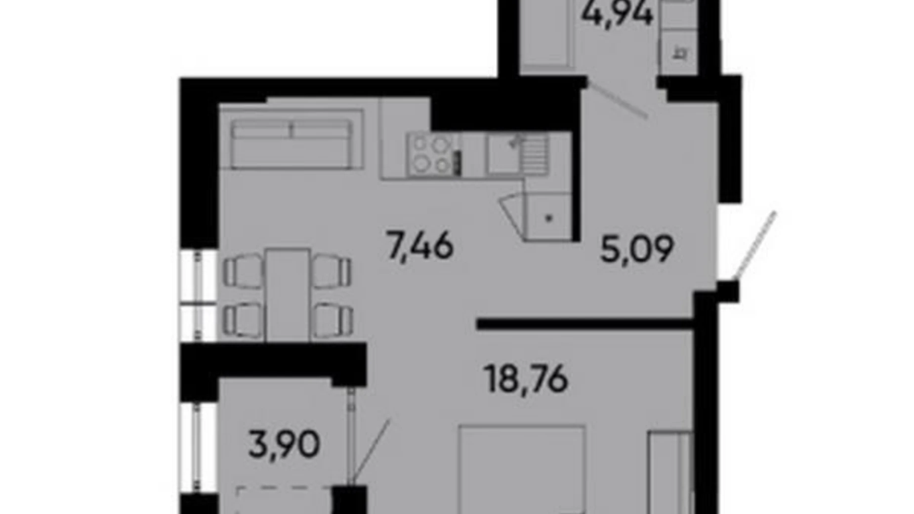 Продається 1-кімнатна квартира 40 кв. м у Львові, вул. Джона Леннона - фото 5