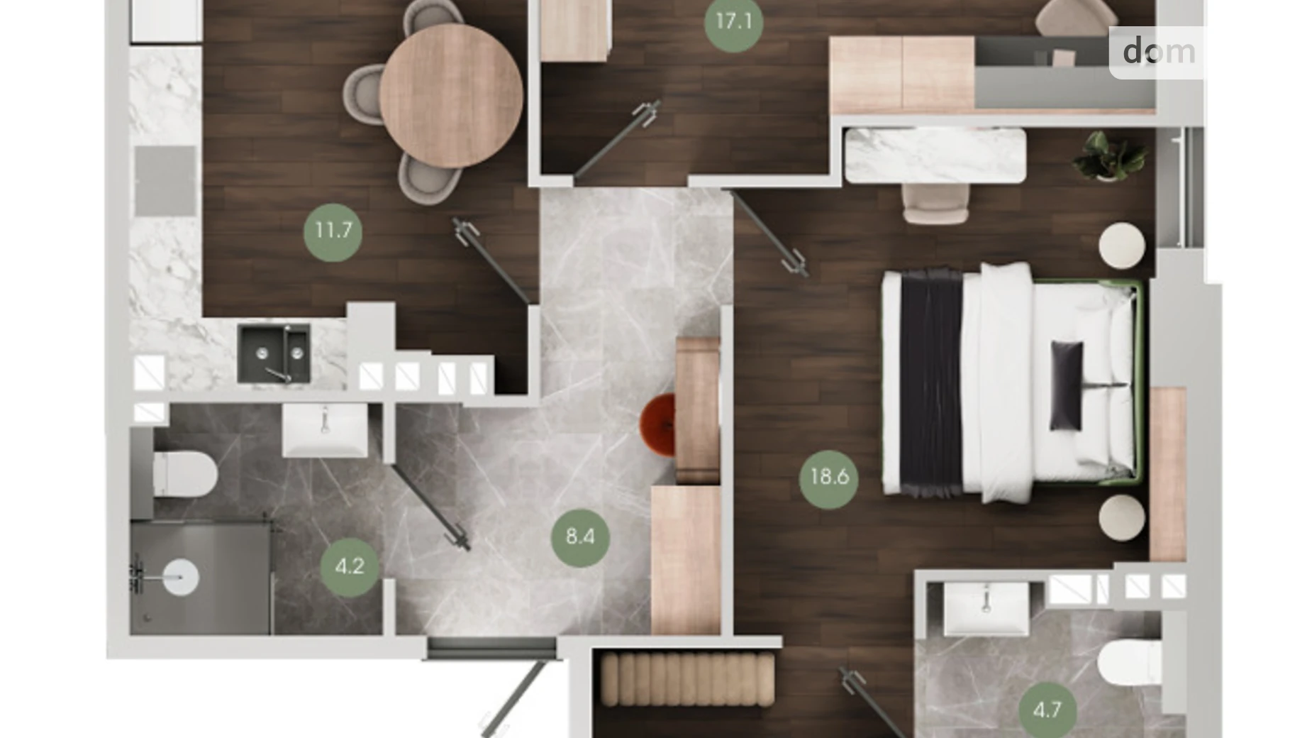 Продается 2-комнатная квартира 71.2 кв. м в Одессе, ул. 28-й Бригады(Паустовского), 12Д - фото 2