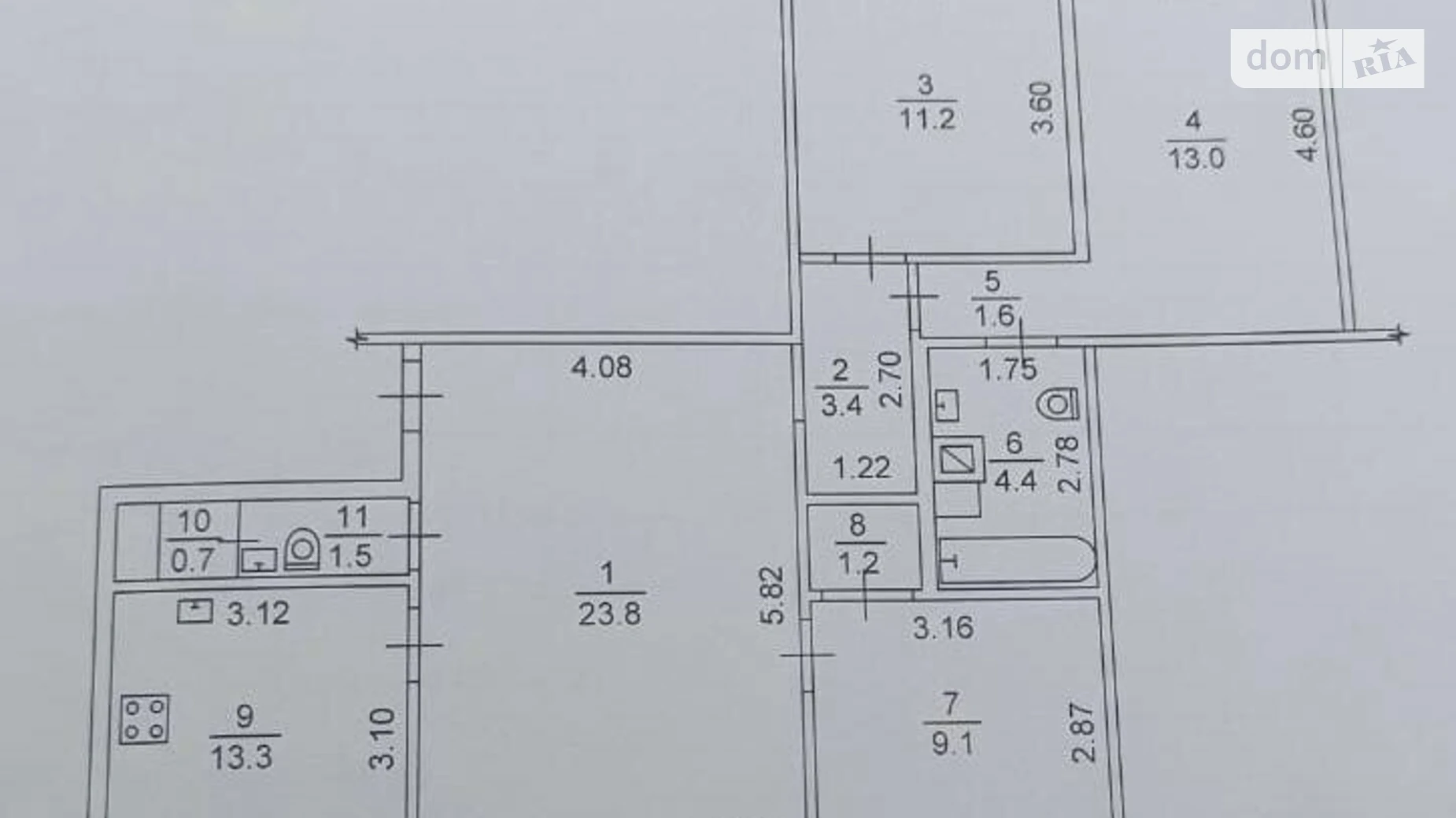 Продается 4-комнатная квартира 84.6 кв. м в, цена: 55000 € - фото 2