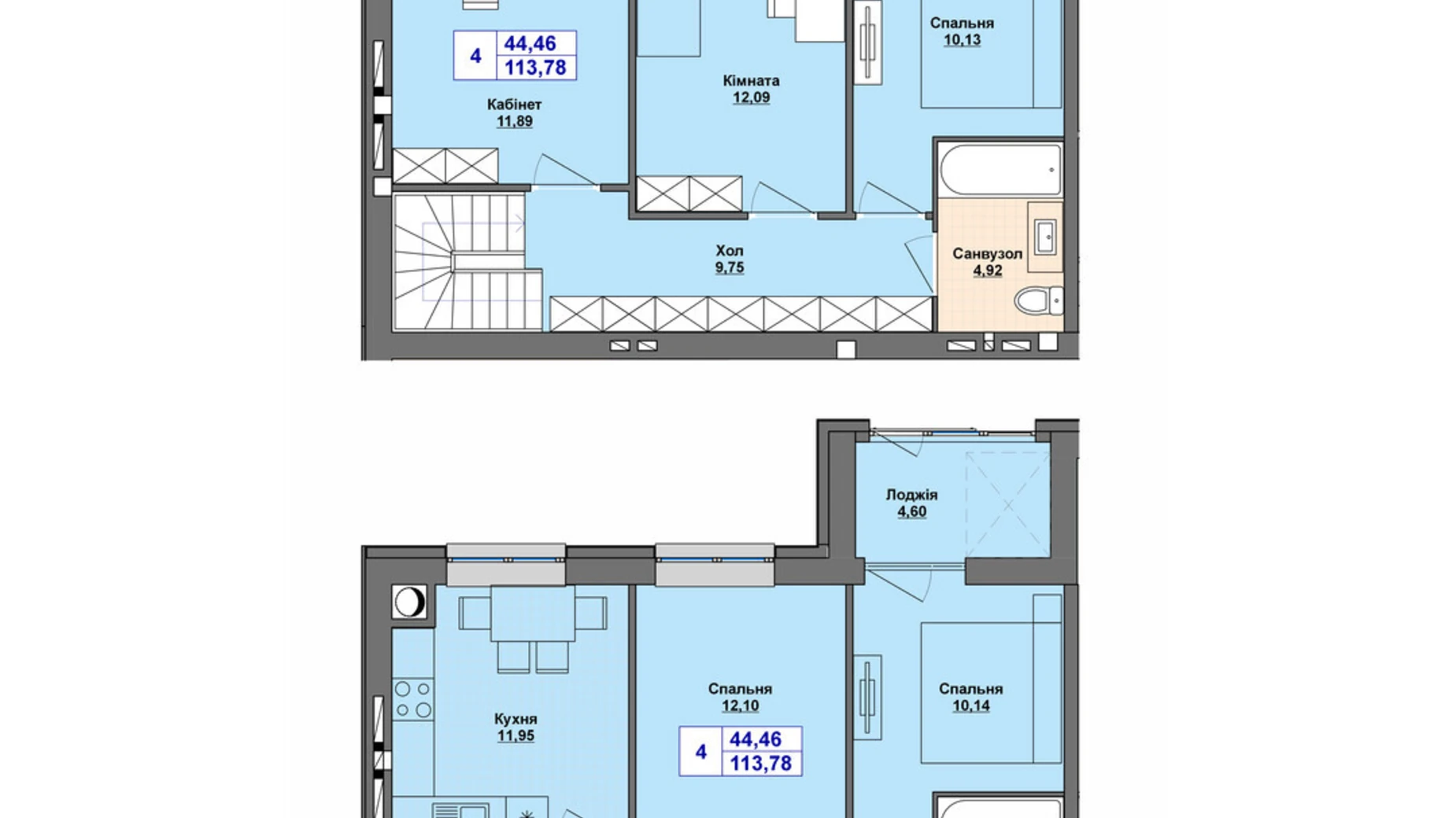 Продается 4-комнатная квартира 113.78 кв. м в Хмельницком, Старокостянтиновское шоссе, 5/5 - фото 2