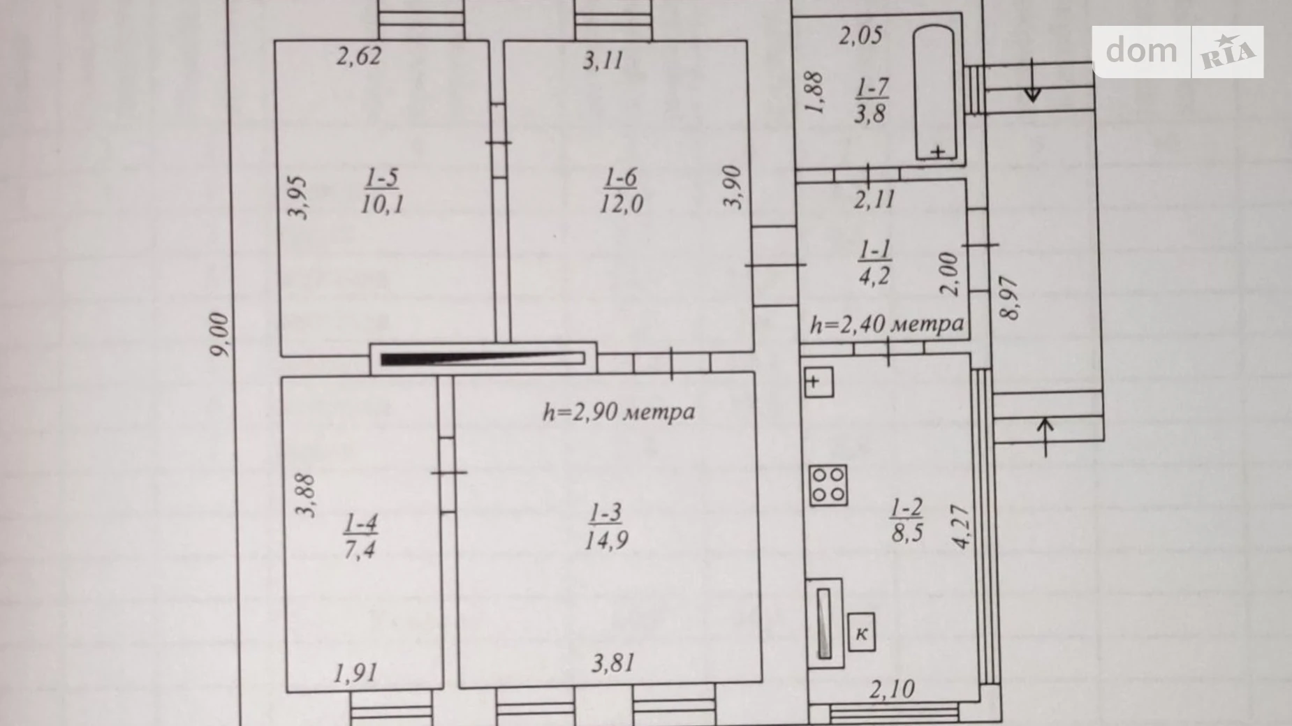 Продается одноэтажный дом 60.9 кв. м с беседкой, цена: 17000 $ - фото 2