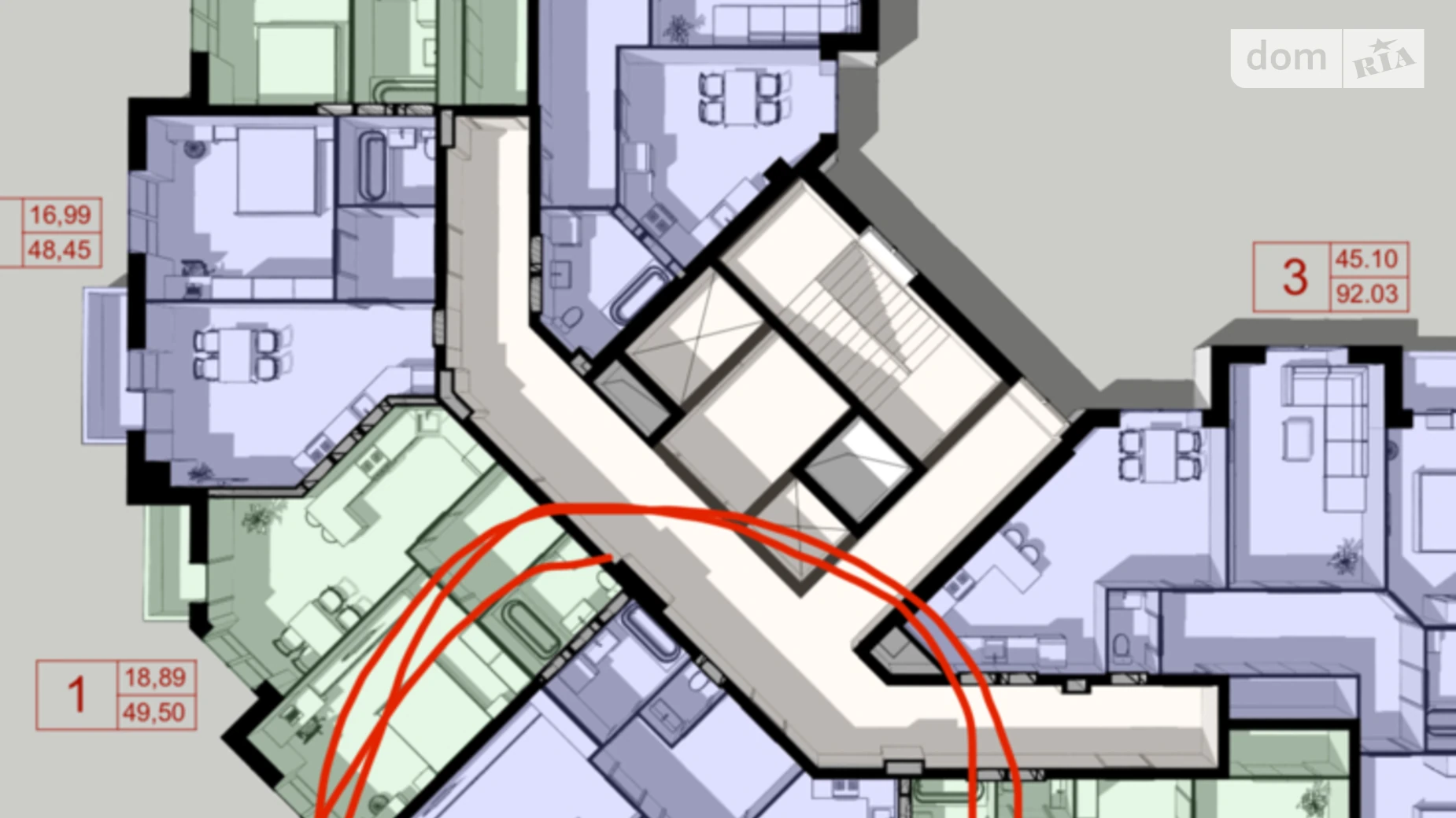 Продается 2-комнатная квартира 68.96 кв. м в Хмельницком, ул. Трудовая, 6 - фото 5