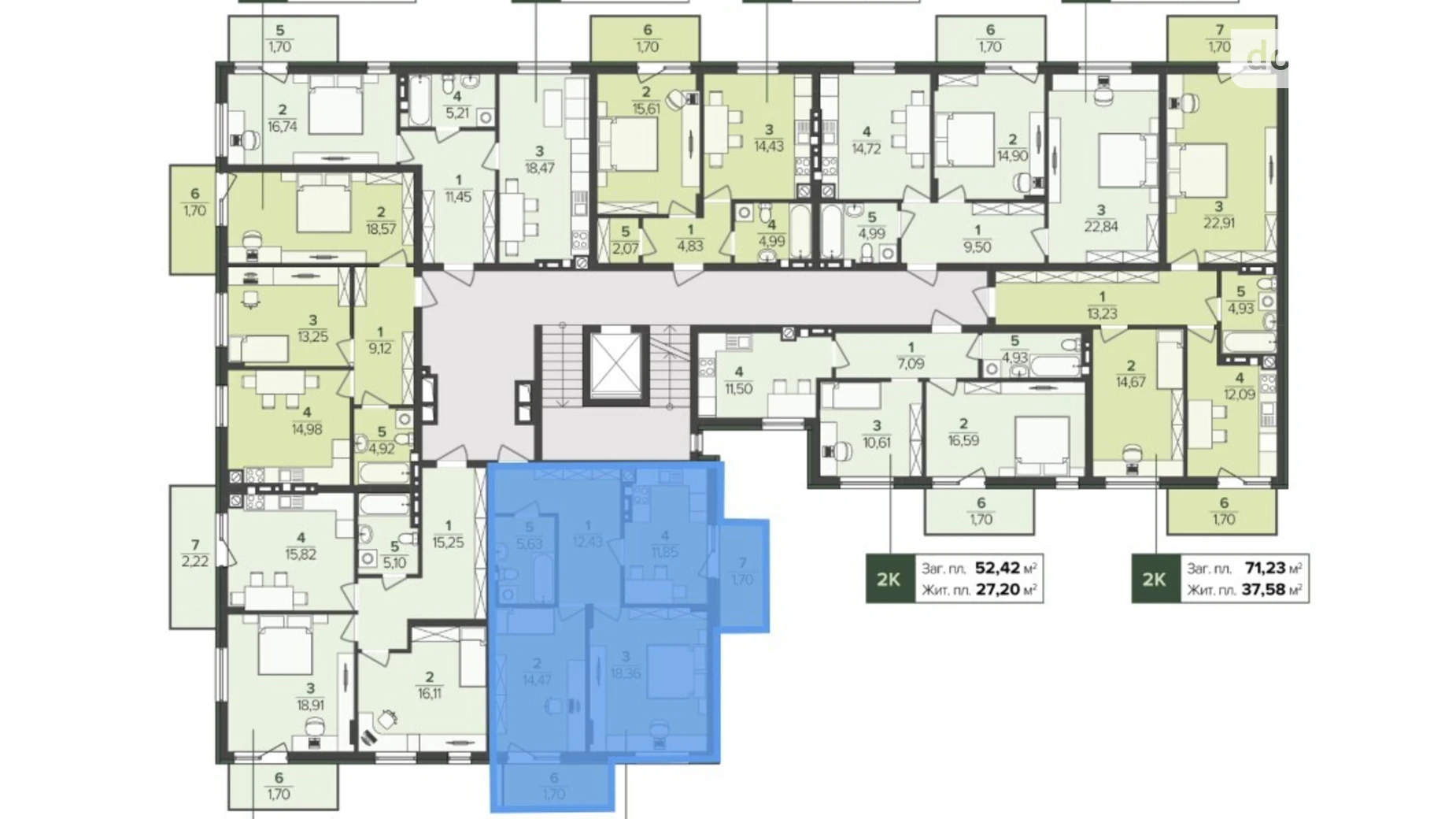 Продается 2-комнатная квартира 66.16 кв. м в Сокольниках, ул. Скниловская - фото 3