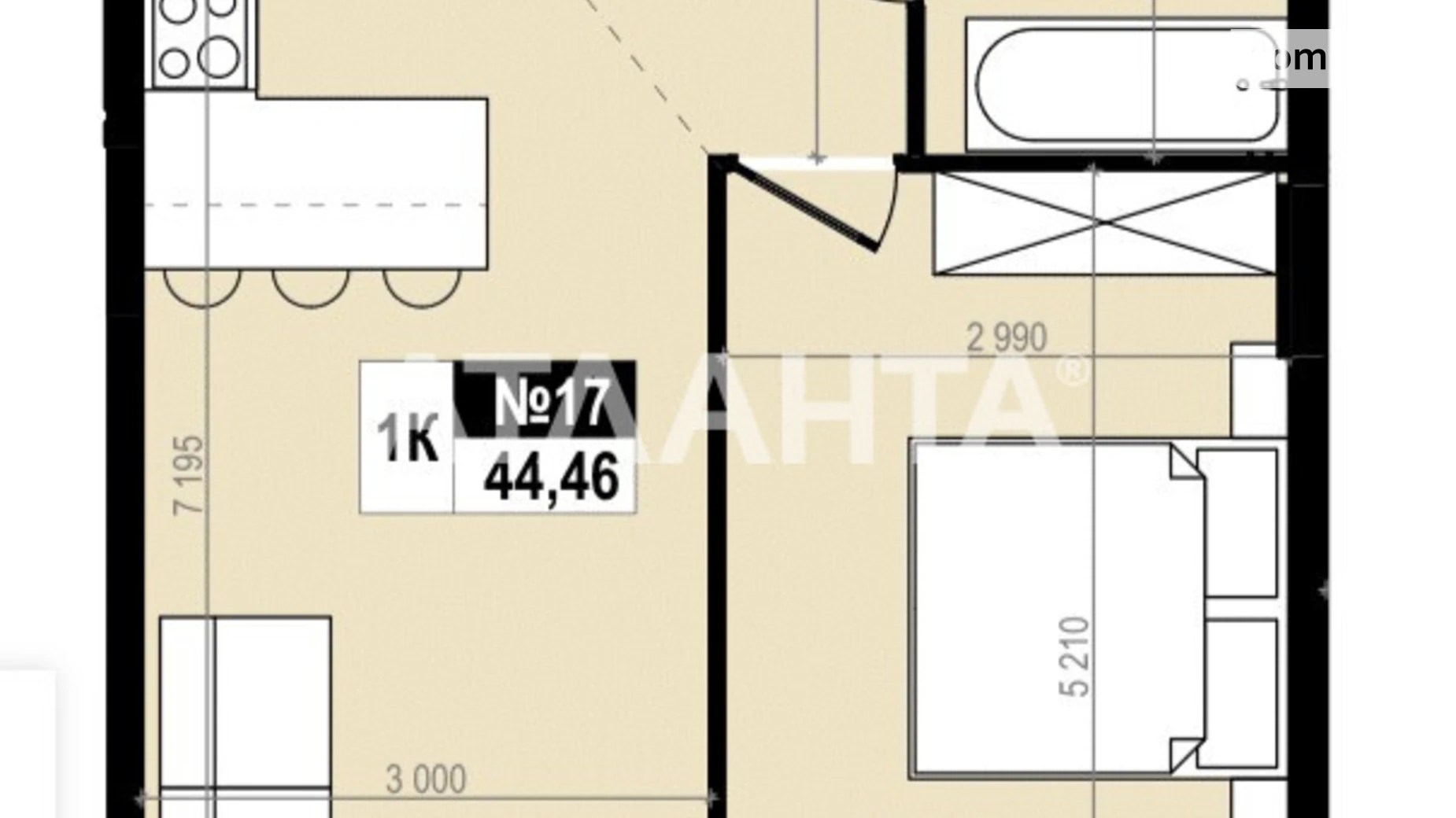 Продается 1-комнатная квартира 47.6 кв. м в Винниках, ул. Лесная - фото 3