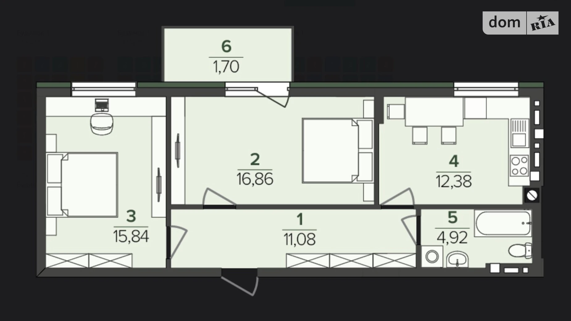 Продается 2-комнатная квартира 62.79 кв. м в Сокольниках, ул. Скниловская - фото 2