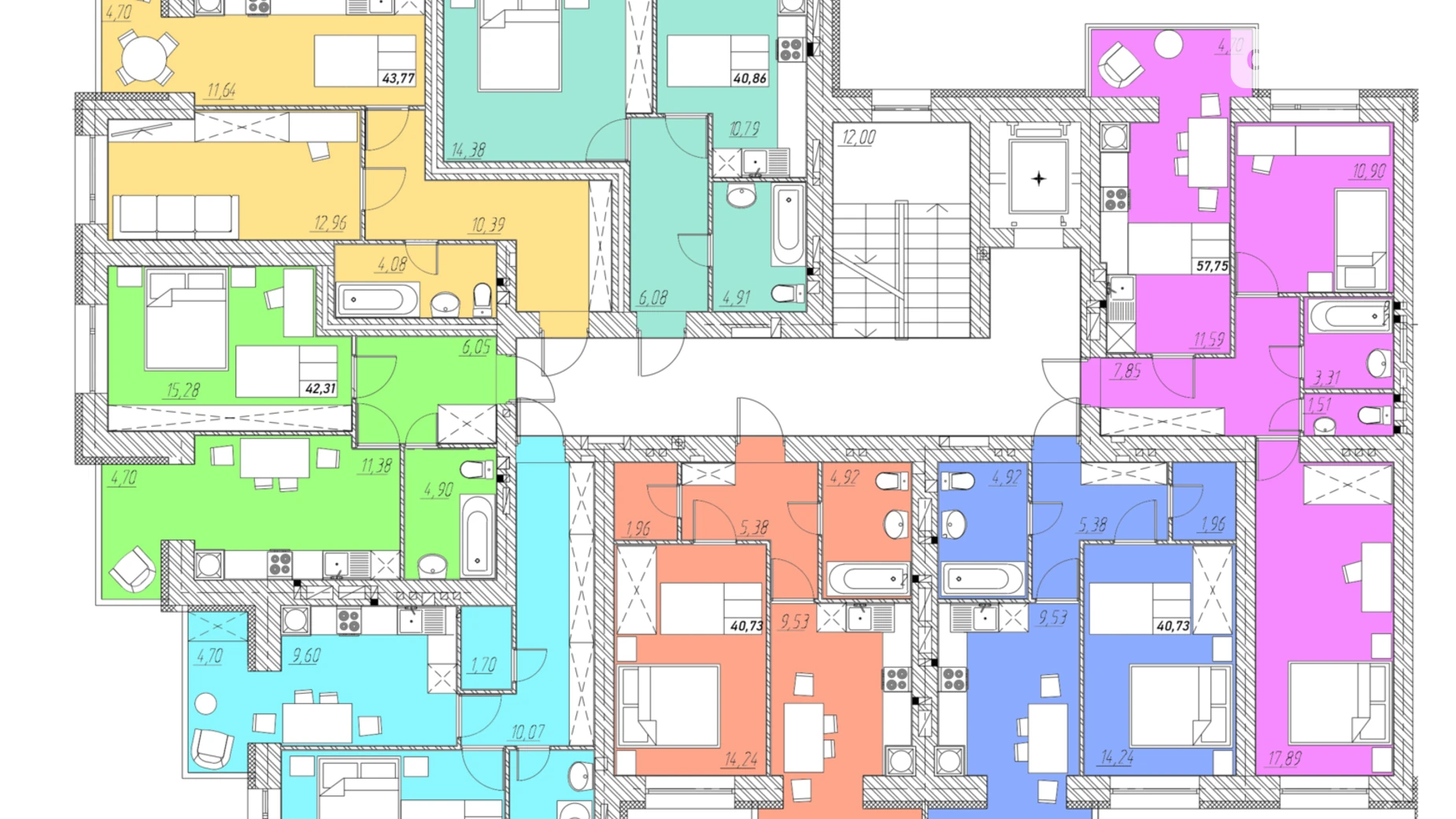 1-кімнатна квартира 41.7 кв. м у Тернополі, вул. Шептицького Андрія Митрополита - фото 2