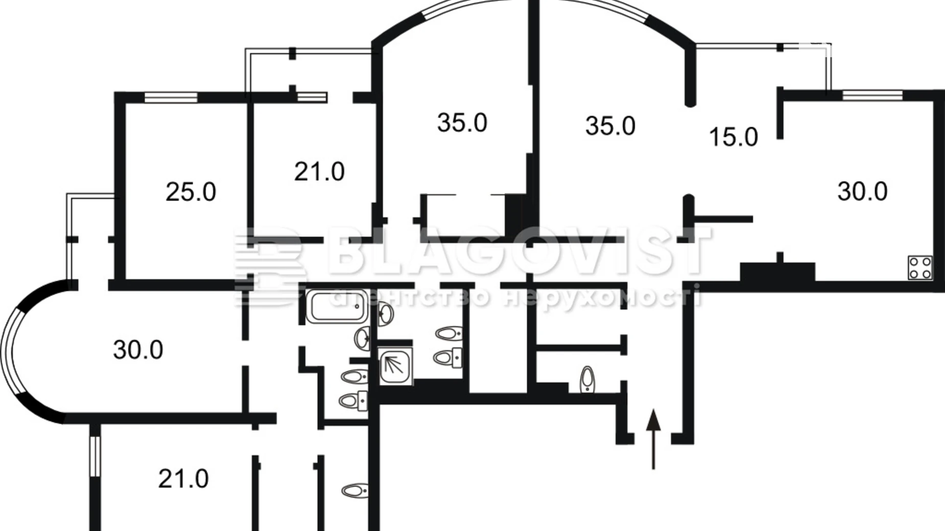Продається 5-кімнатна квартира 253 кв. м у Києві, бул. Тараса Шевченка, 27Б - фото 2