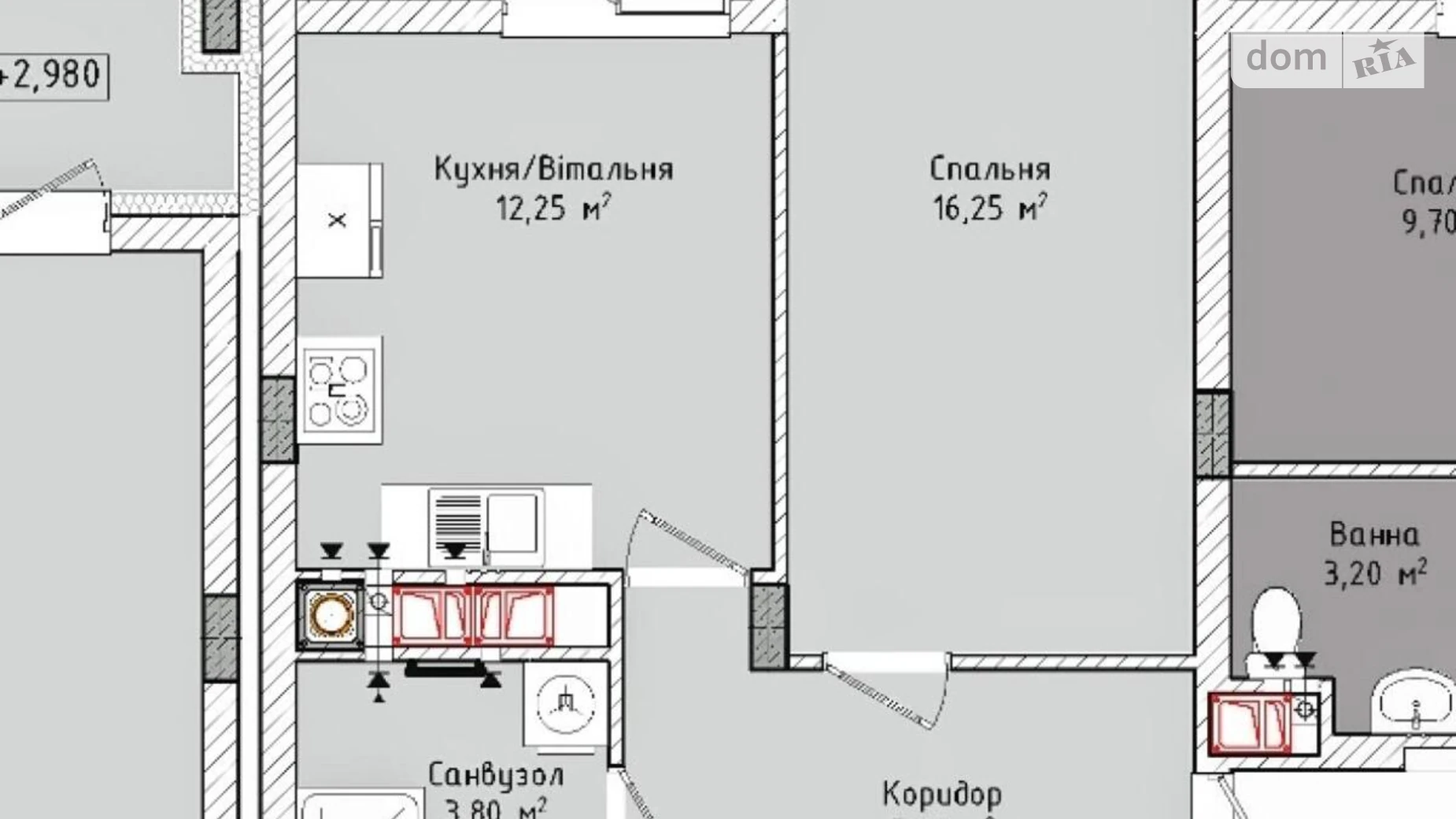Продается 1-комнатная квартира 42 кв. м в Солонке, ул. Рубчека - фото 3