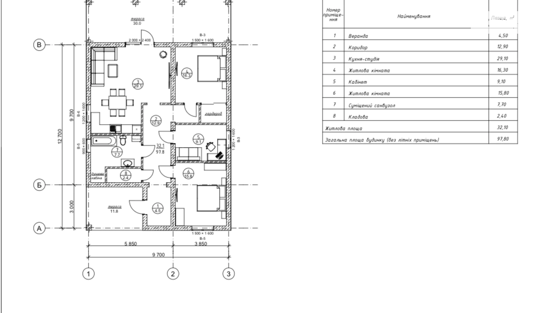 Продается одноэтажный дом 100 кв. м с участком, цена: 56000 $ - фото 2