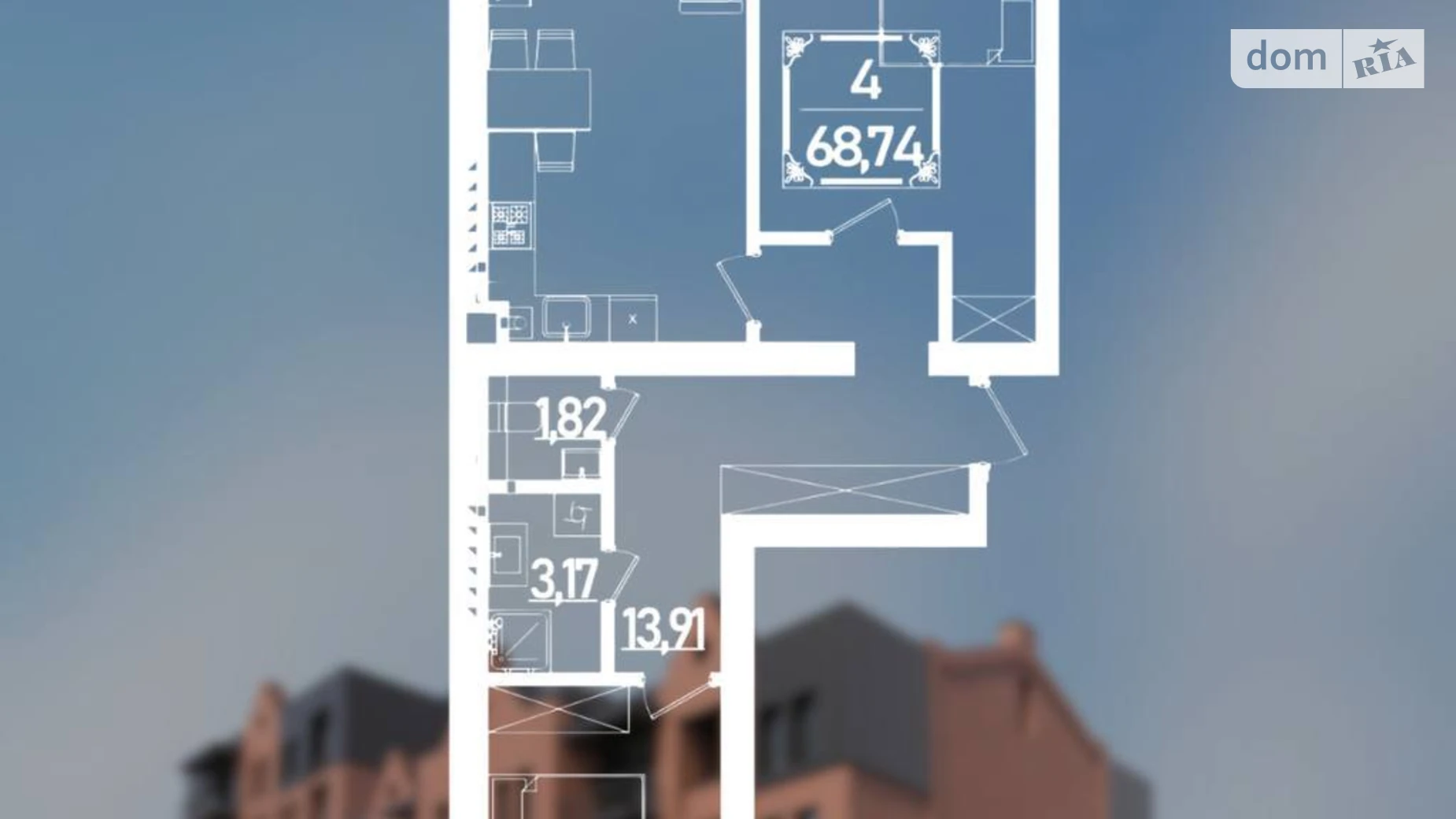 Продается 2-комнатная квартира 55.7 кв. м в Ровно, ул. Березовая, 2 - фото 5