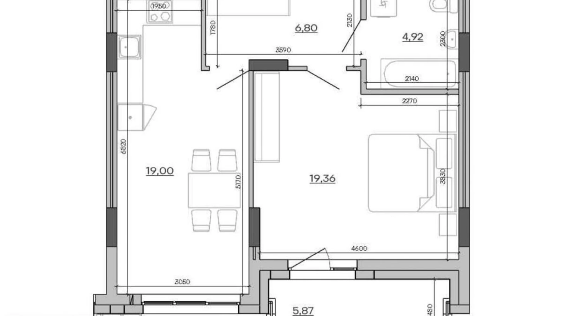 Продается 1-комнатная квартира 51.68 кв. м в Львове, ул. Промышленная, 50-52 - фото 2
