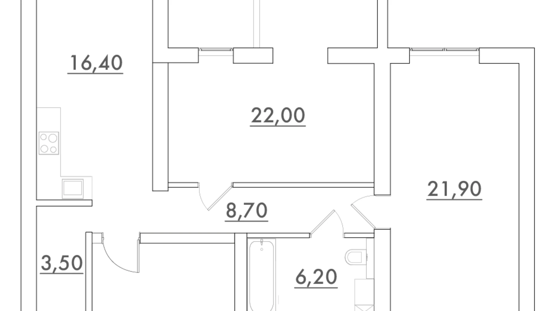 Продається 2-кімнатна квартира 78.7 кв. м у Зазим'ї, вул. Київська, 10К - фото 2