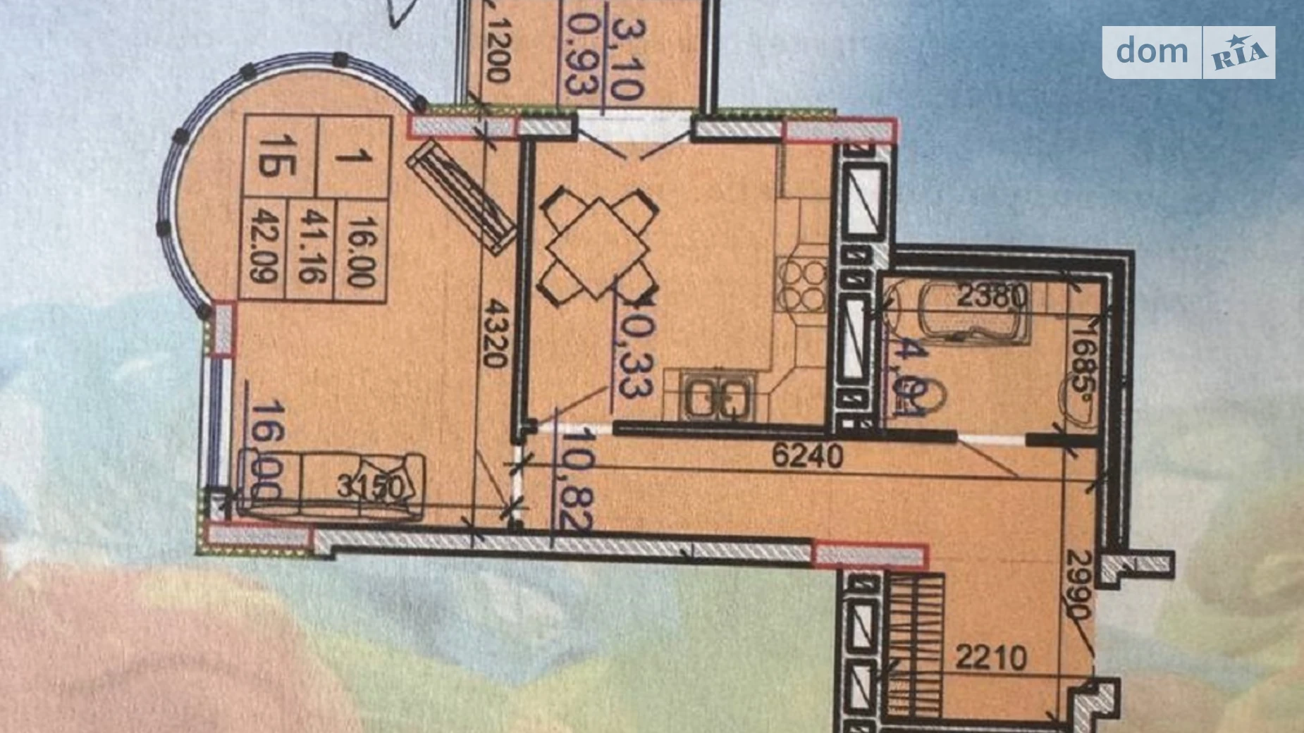 Продается 1-комнатная квартира 42 кв. м в Хмельницком, ул. Подольская, 115 - фото 2