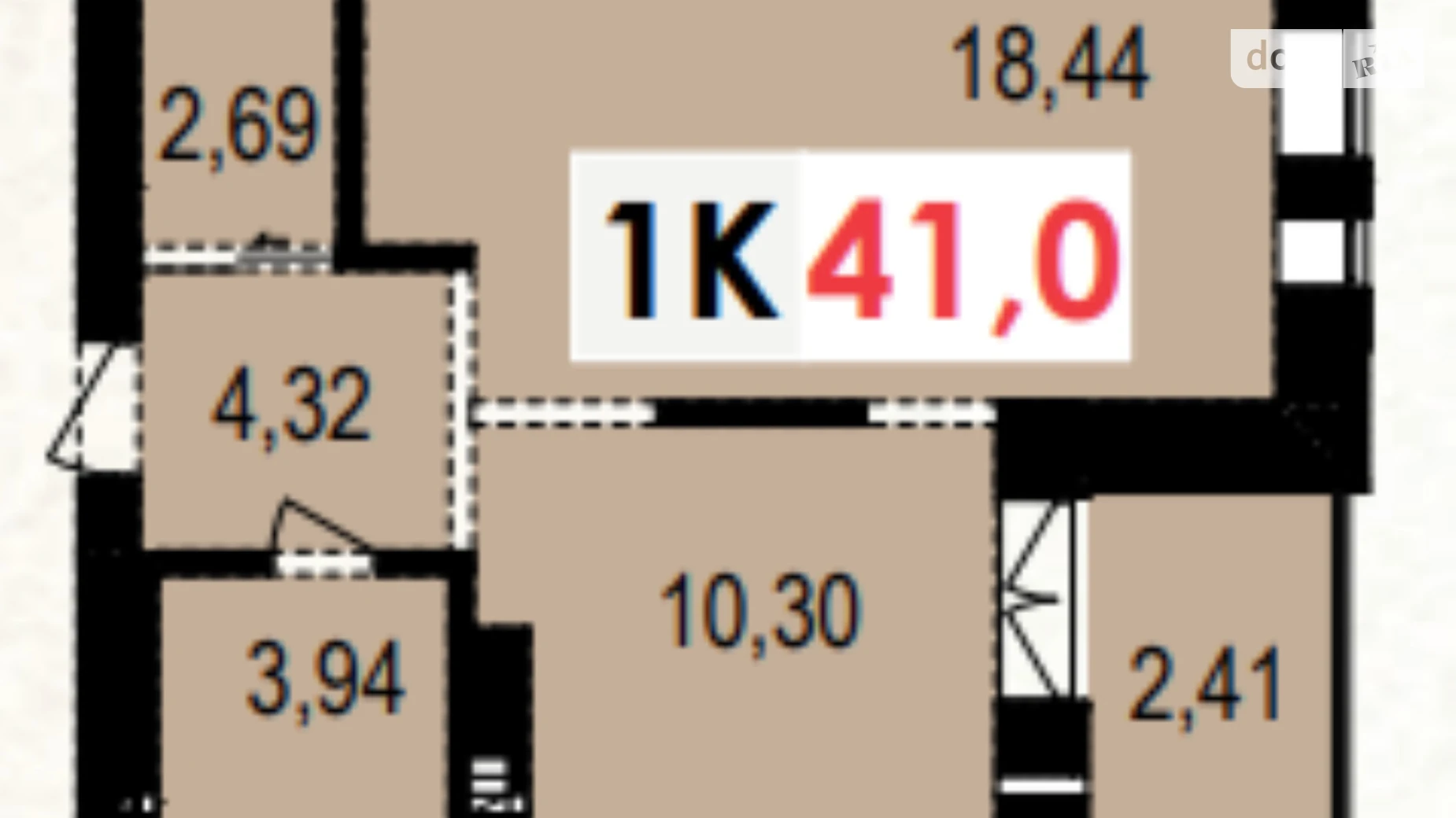 Продается 1-комнатная квартира 41 кв. м в Волчинце, ул. Тараса Шевченко, 113 - фото 4