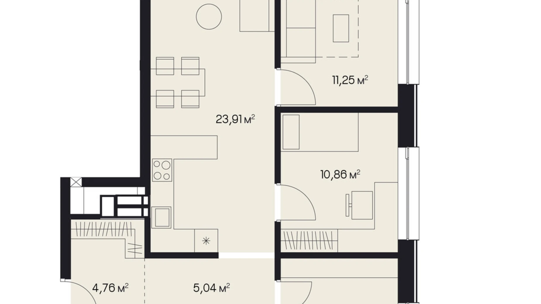 Продается 3-комнатная квартира 82.35 кв. м в Львове, ул. Пимоненко Николая, 9 - фото 2