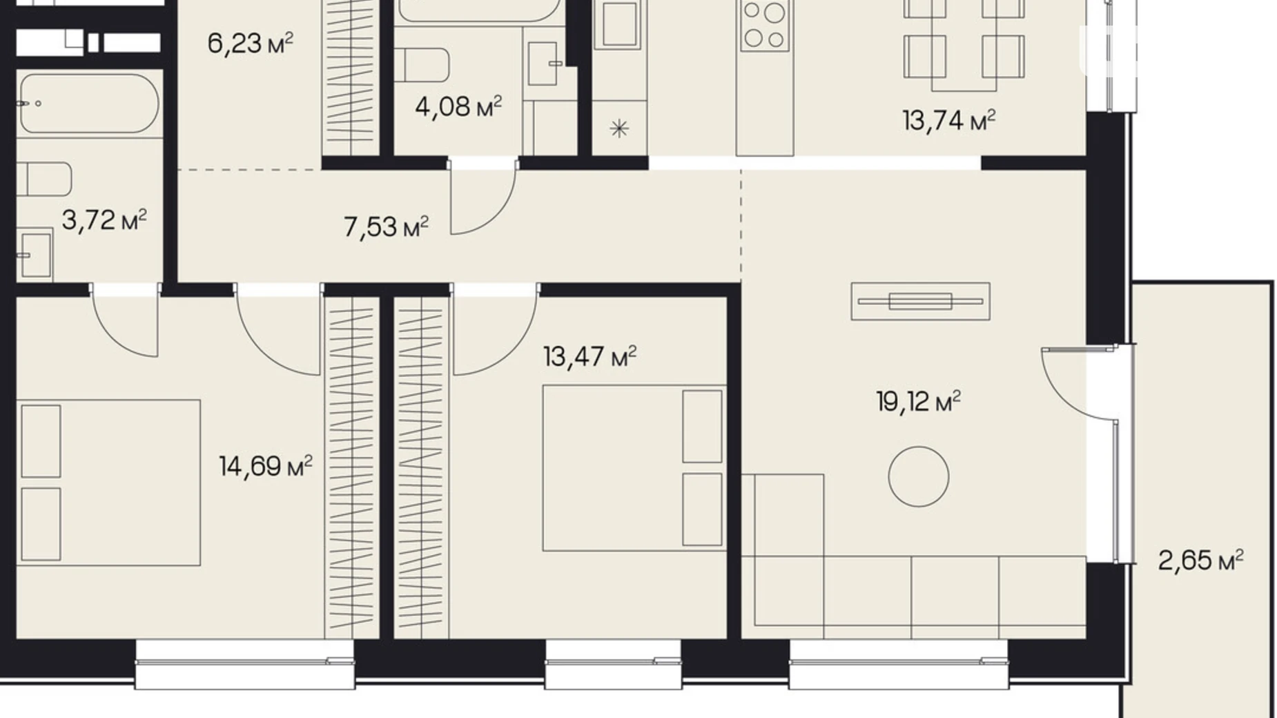 Продается 3-комнатная квартира 85.23 кв. м в Львове, ул. Пимоненко Николая, 9 - фото 2